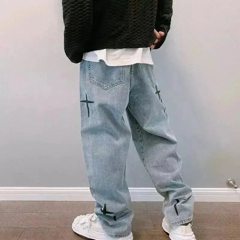 Japanese Brand Casual Loose Streetwear Cross Jeans Pants Trousers y2k Size US 32 / EU 48 - 4 Thumbnail