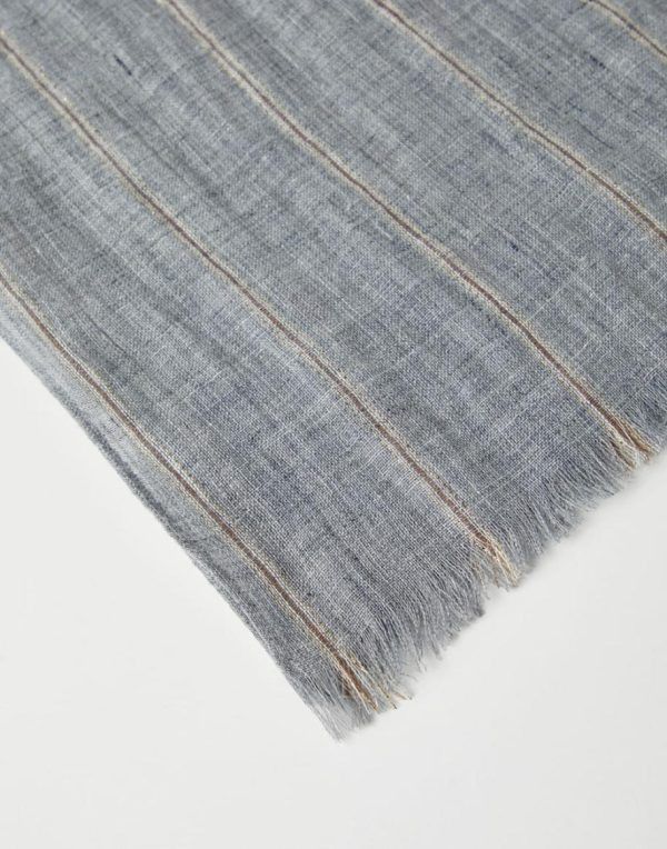 Brunello Cucinelli o1la1rc1a0325 Size: OS/Scarf in Grey Size ONE SIZE - 2 Thumbnail