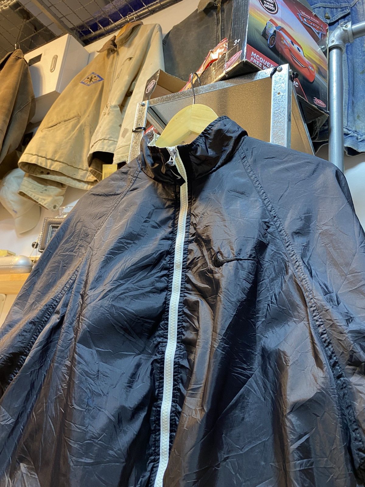 Nike Vintage Nike Big Swoosh Windbreaker Jacket Size US XL / EU 56 / 4 - 2 Thumbnail