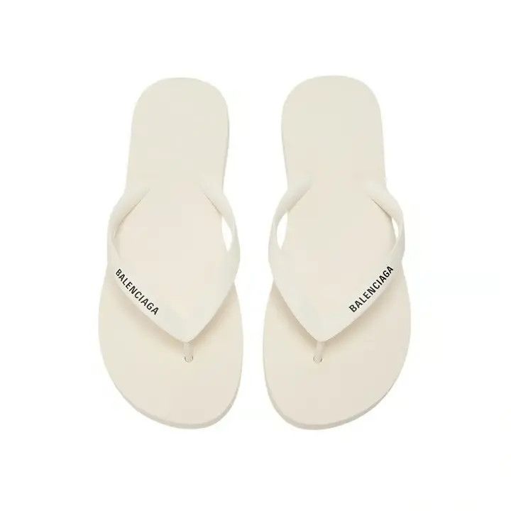 Balenciaga o1w1db10526 Thong Sandals in White Size US 10 / IT 40 - 2 Thumbnail