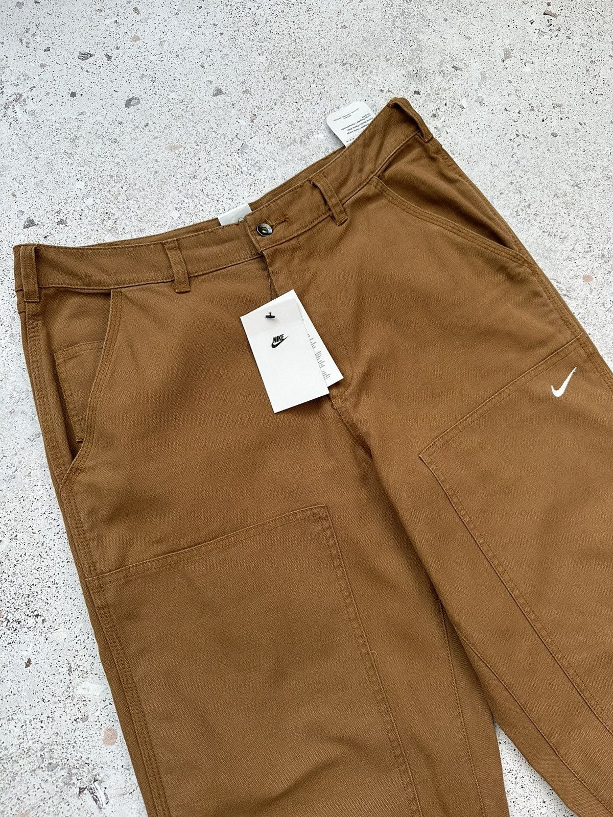 Other Nike Double Panel Heavyweight Cotton Cargo Pants Men Brown M Size US 32 / EU 48 - 3 Thumbnail