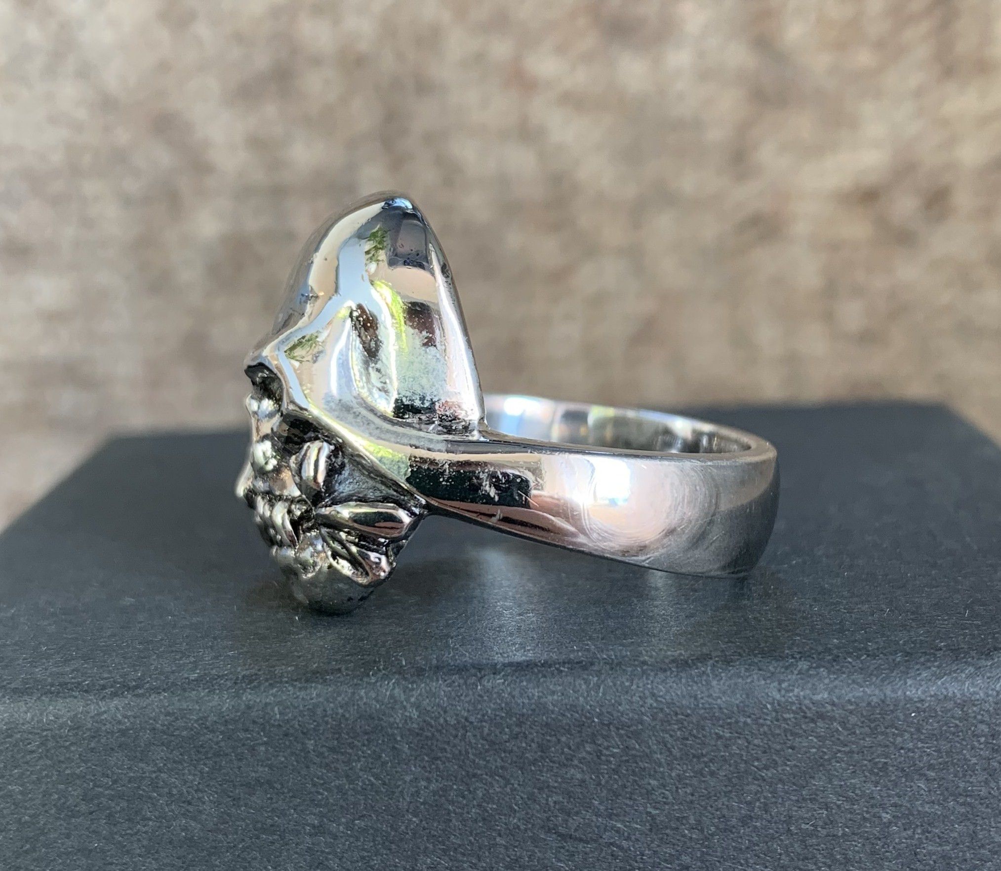 Jam Home Made × Number (N)ine SS06 Silver Skull Roses Ring w/box Size ONE SIZE - 3 Thumbnail