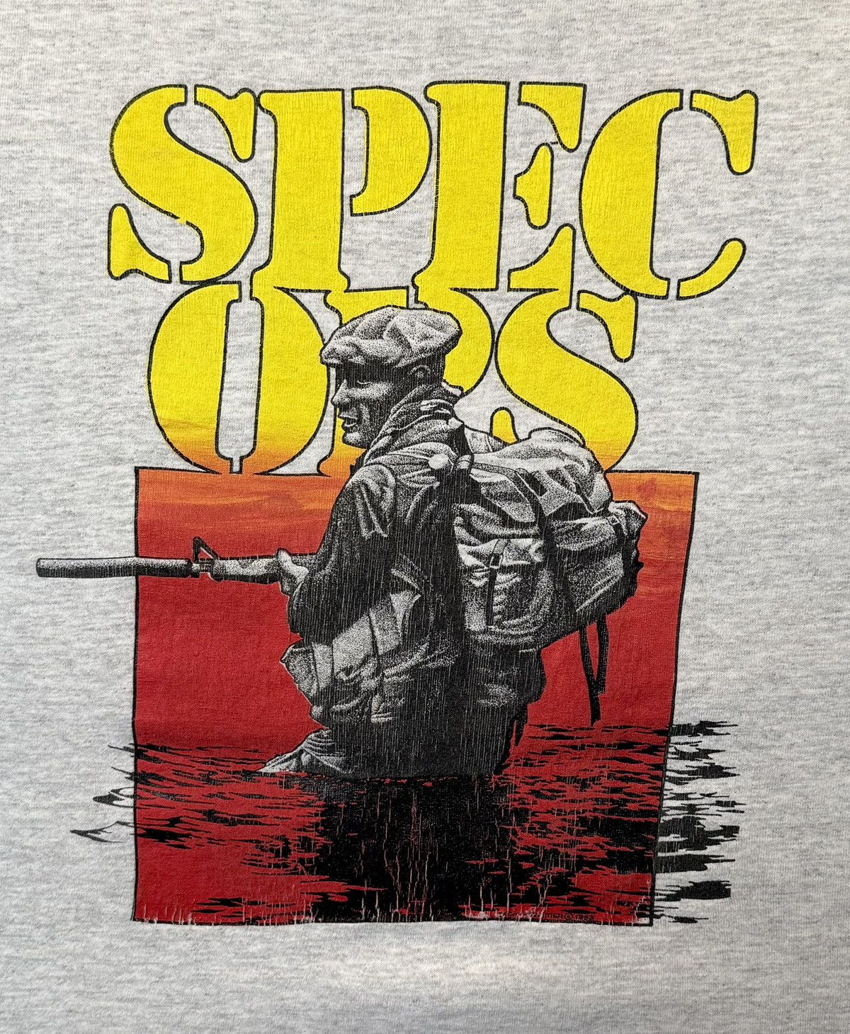 Vintage 1993 Spec Ops 'Behind the Lines' Military T-Shirt, Size M! Size US M / EU 48-50 / 2 - 2 Thumbnail