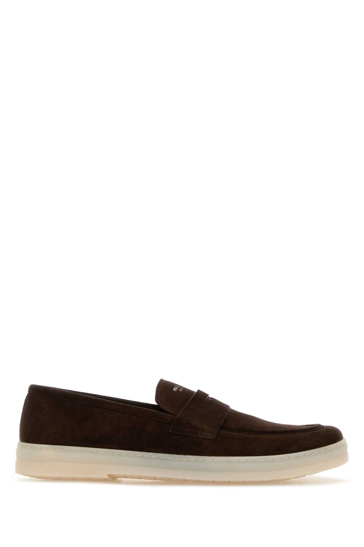 Prada Dark Brown Suede Loafers Size US 8.5 / EU 41-42 - 1 Thumbnail