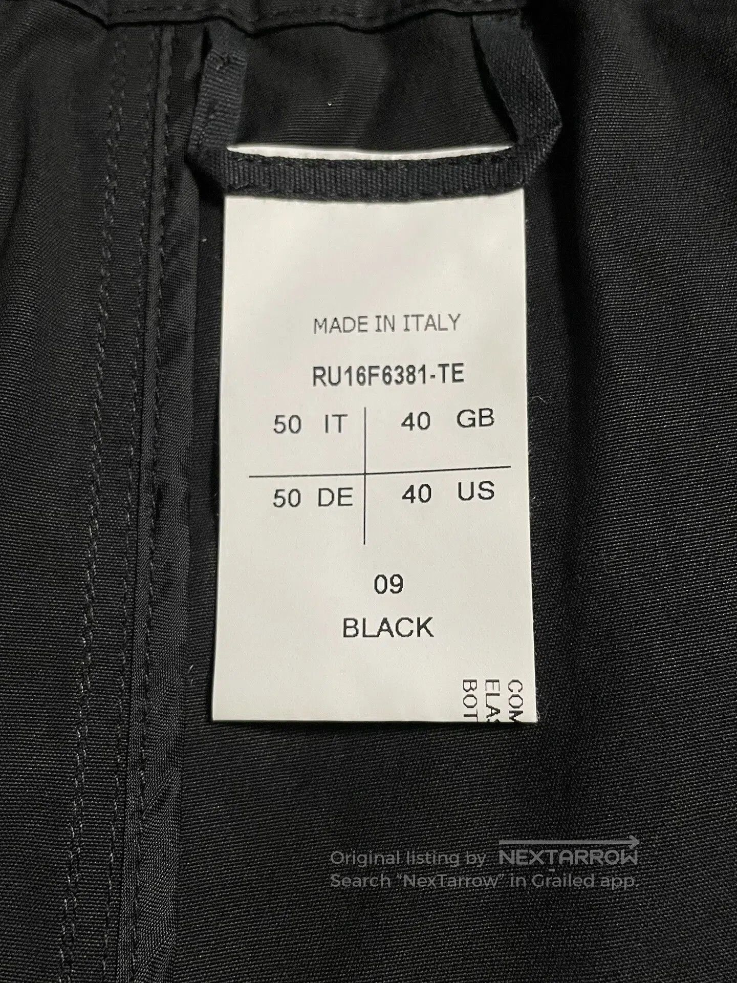 Rick Owens rick owens black cropped pants for men. Size US 34 / EU 50 - 3 Thumbnail