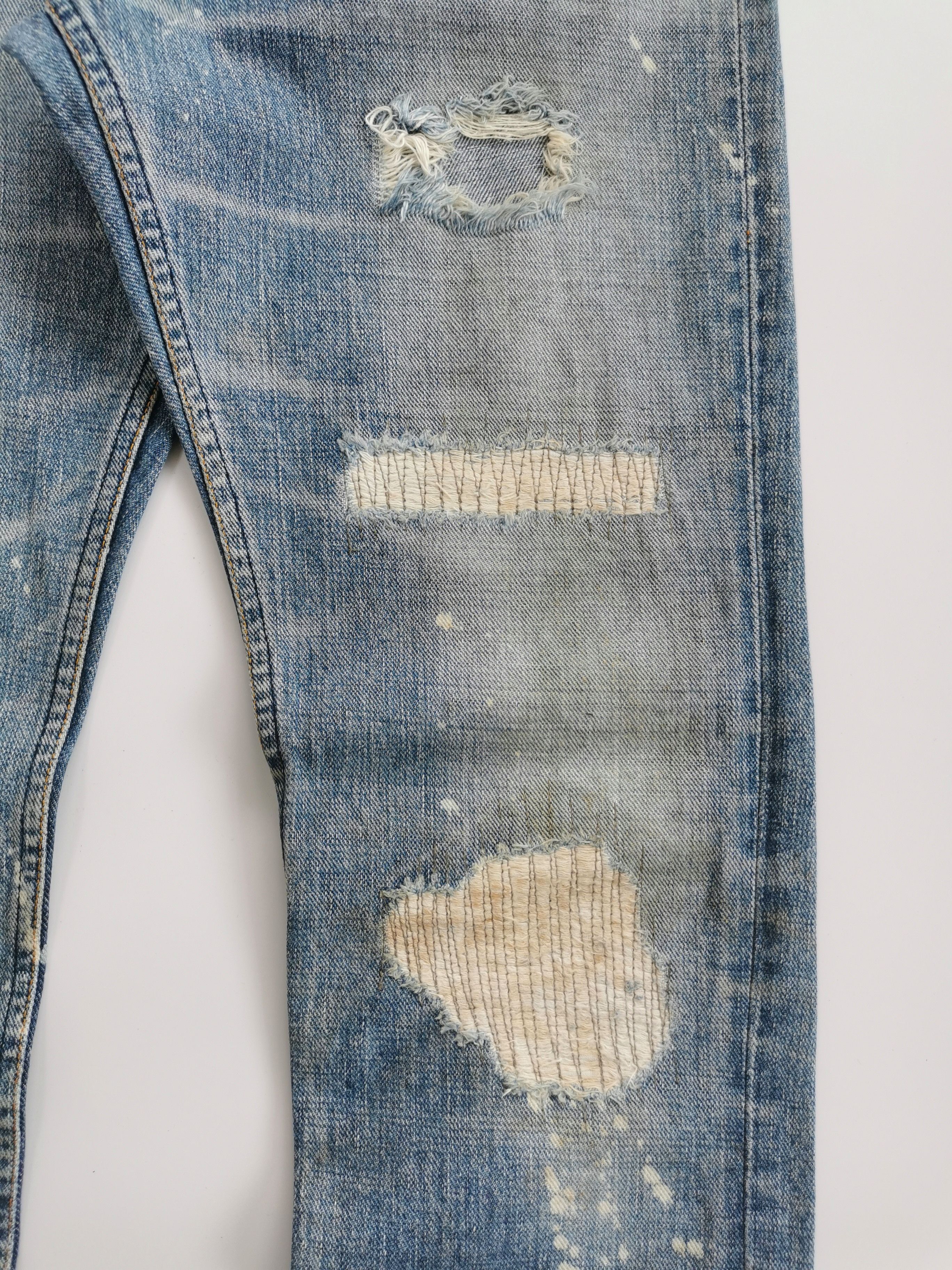 Johnbull vintage johnbull distressed boro denim jeans Size US 30 / EU 46 - 9 Thumbnail