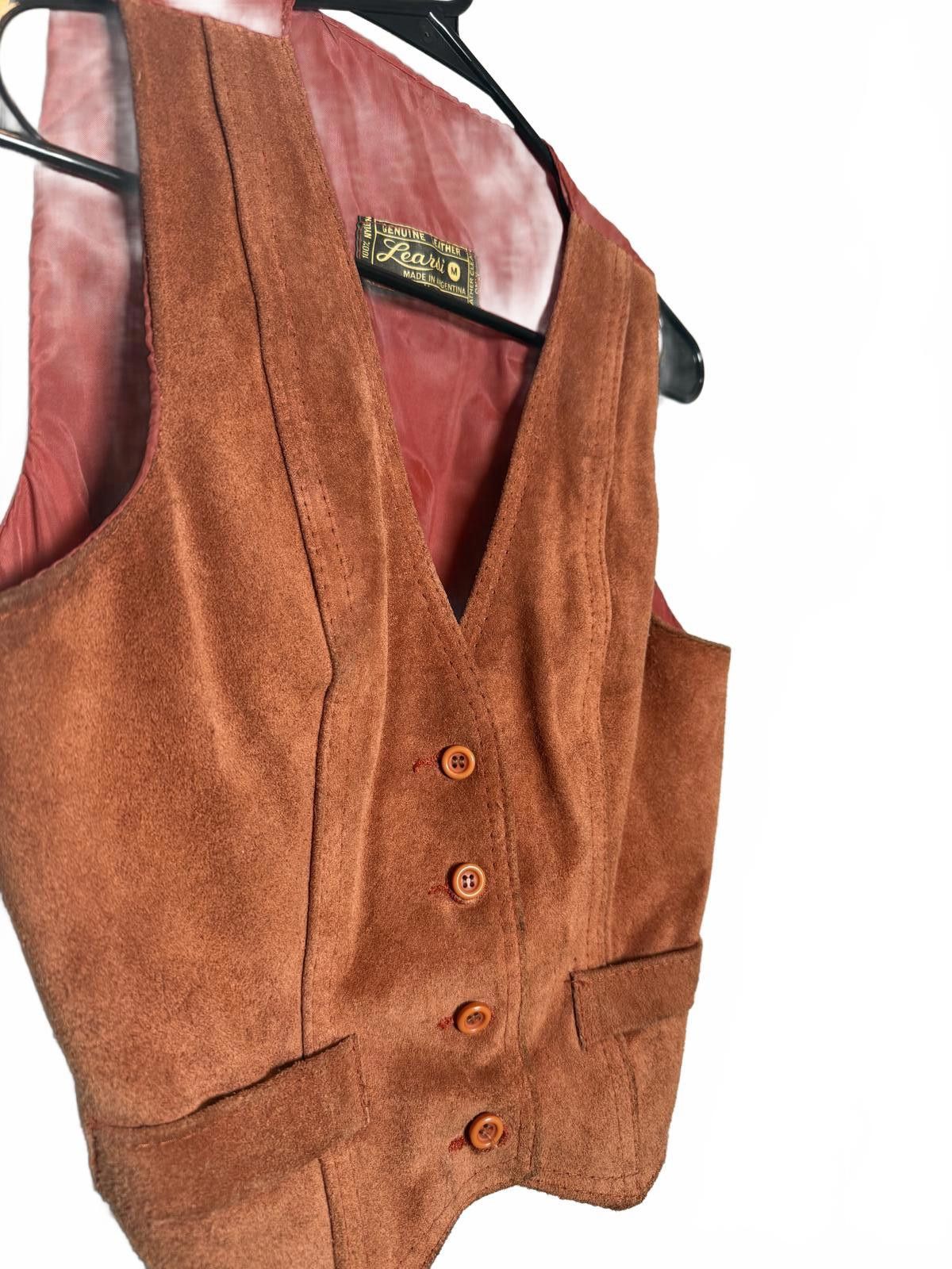 Other Men's Vintage Genuine Leather Brown Suede Vest Size US XS / EU 42 / 0 - 4 Thumbnail