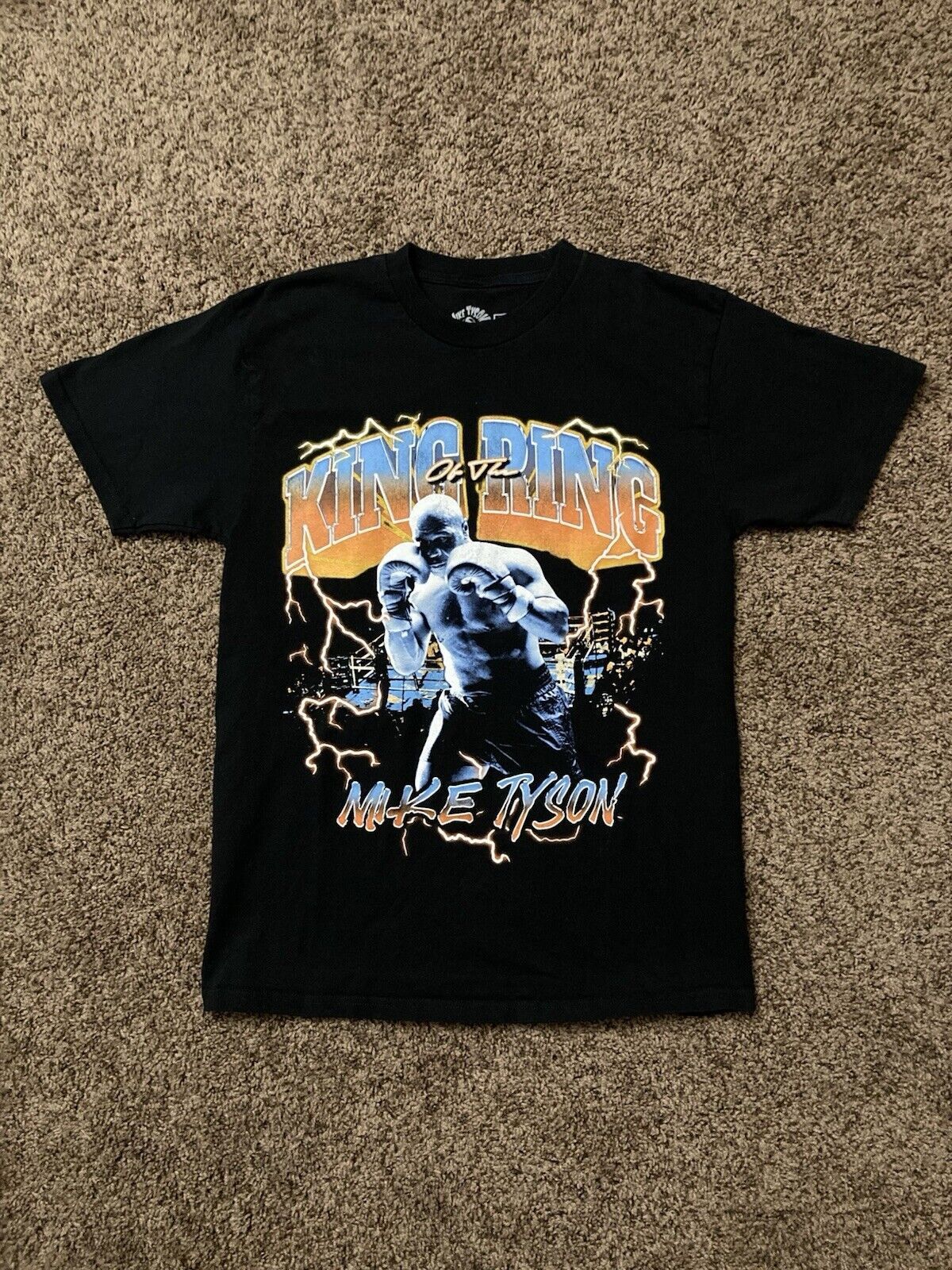 Designer × Vintage Mike Tyson Boxer King Of the Ring Black T-Shirt Mens Medium Size US M / EU 48-50 / 2 - 3 Thumbnail