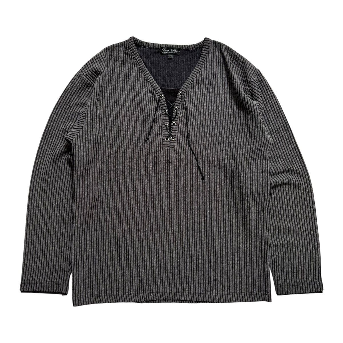 Japanese Brand Japanese-Lace Up Layered Longsleeve Size US L / EU 52-54 / 3 - 1 Thumbnail