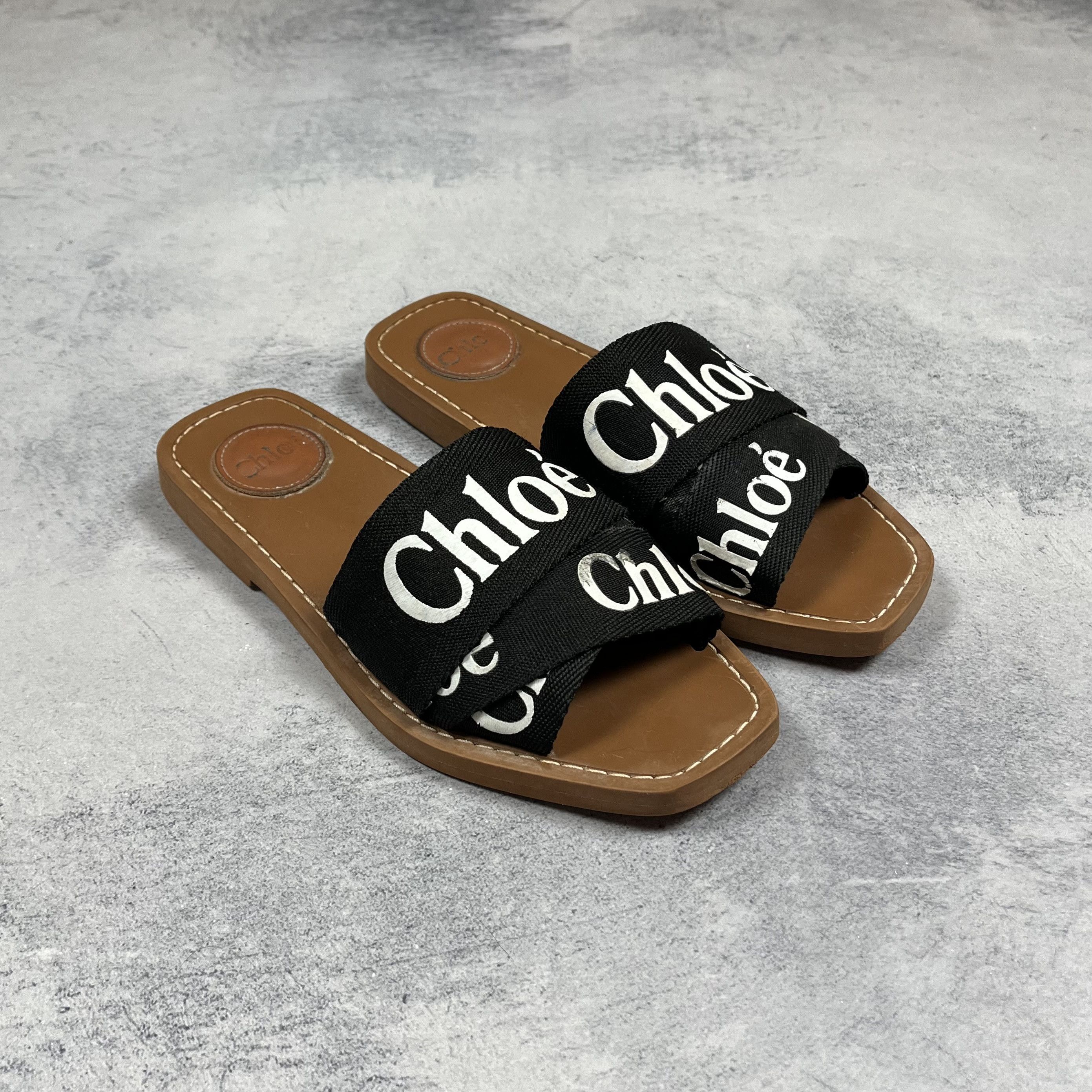 Chloe Ladies Chloe Woody Slide Flat Size 38 Size US 7.5 / IT 37.5 - 1 Thumbnail