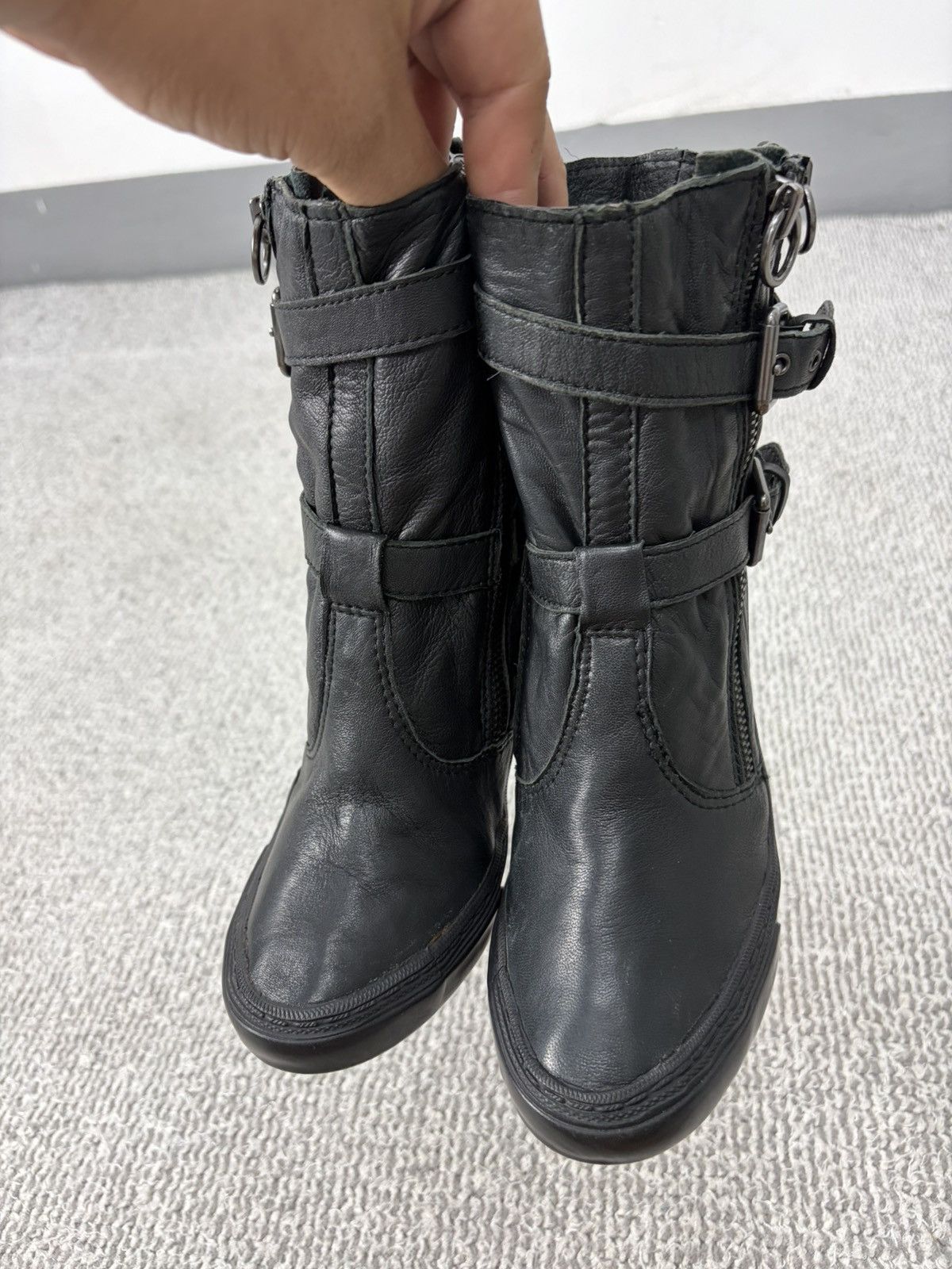 ASH Ash Heels Black Leather Buckled Sneaker Size 37 Size US 7 / IT 37 - 4 Thumbnail