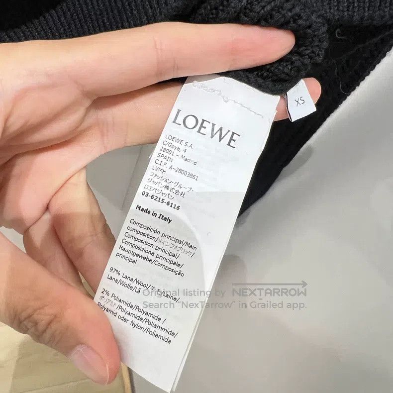 Loewe Loewe Cut wool short-sleeved sweater Size XS / US 0-2 / IT 36-38 - 4 Thumbnail