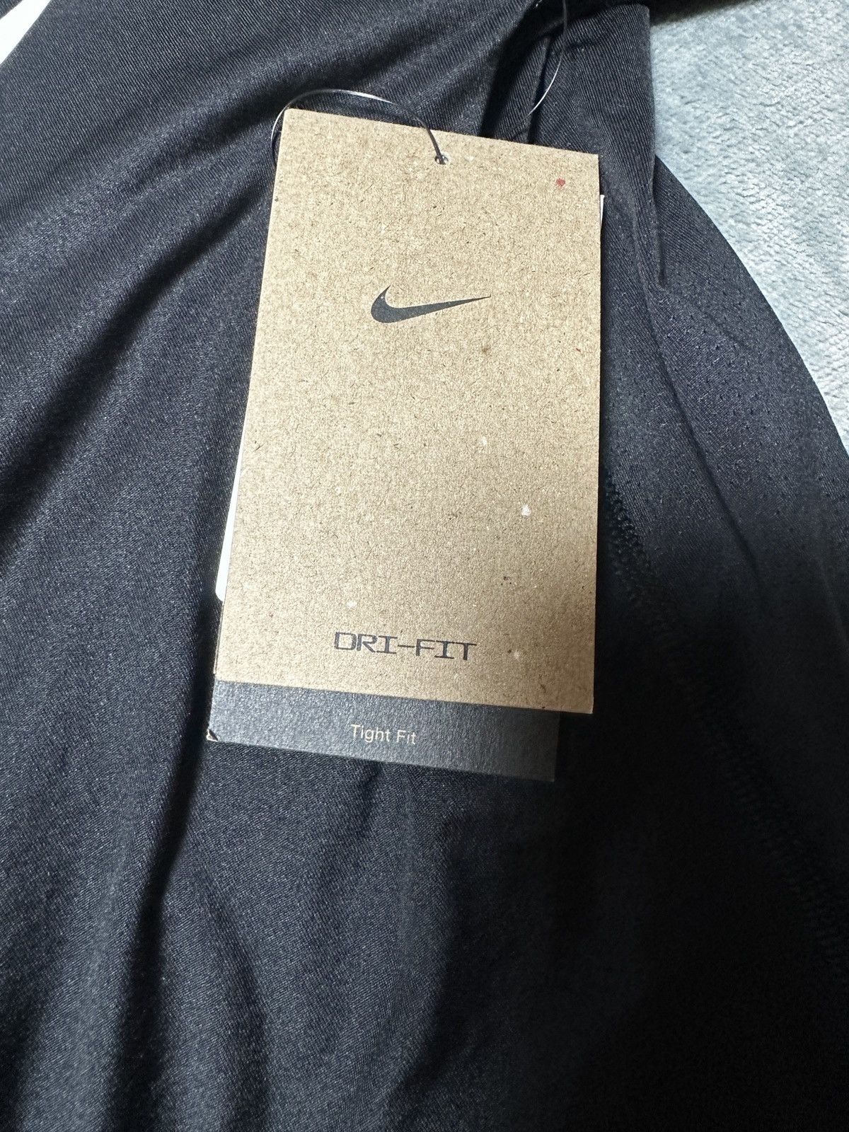 Nike New Nike PRO Dri-FIT Black Tight Fit Long Sleeve Top Swoosh Size US XXL / EU 58 / 5 - 5 Thumbnail