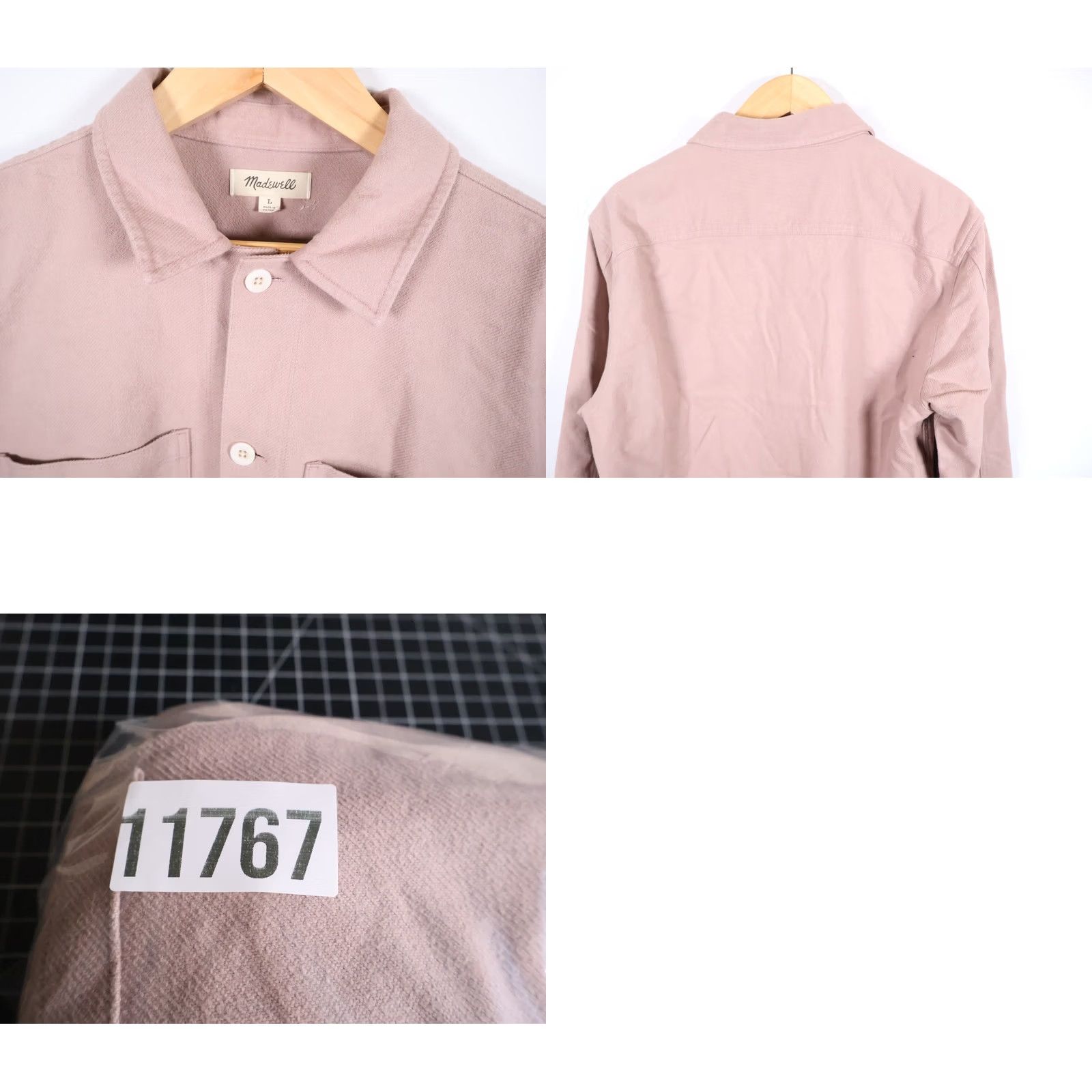 Madewell Madewell Boxy Shirt Jacket Mens Large Dusty Pink Heavyweight Shacket ND716 Shirt Jacket Size US L / EU 52-54 / 3 - 9 Thumbnail