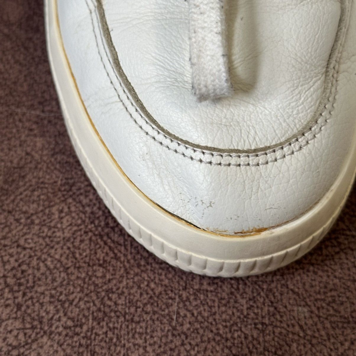 Off-White Off-White Leather Vulcanised Beige Lace Up Sneakers Size 43 Size US 10 / EU 43 - 13 Thumbnail