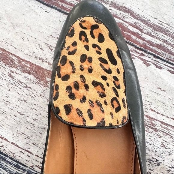 J.Crew J. Crew Leopard Print Black Loafers Size US 8 / IT 38 - 6 Thumbnail
