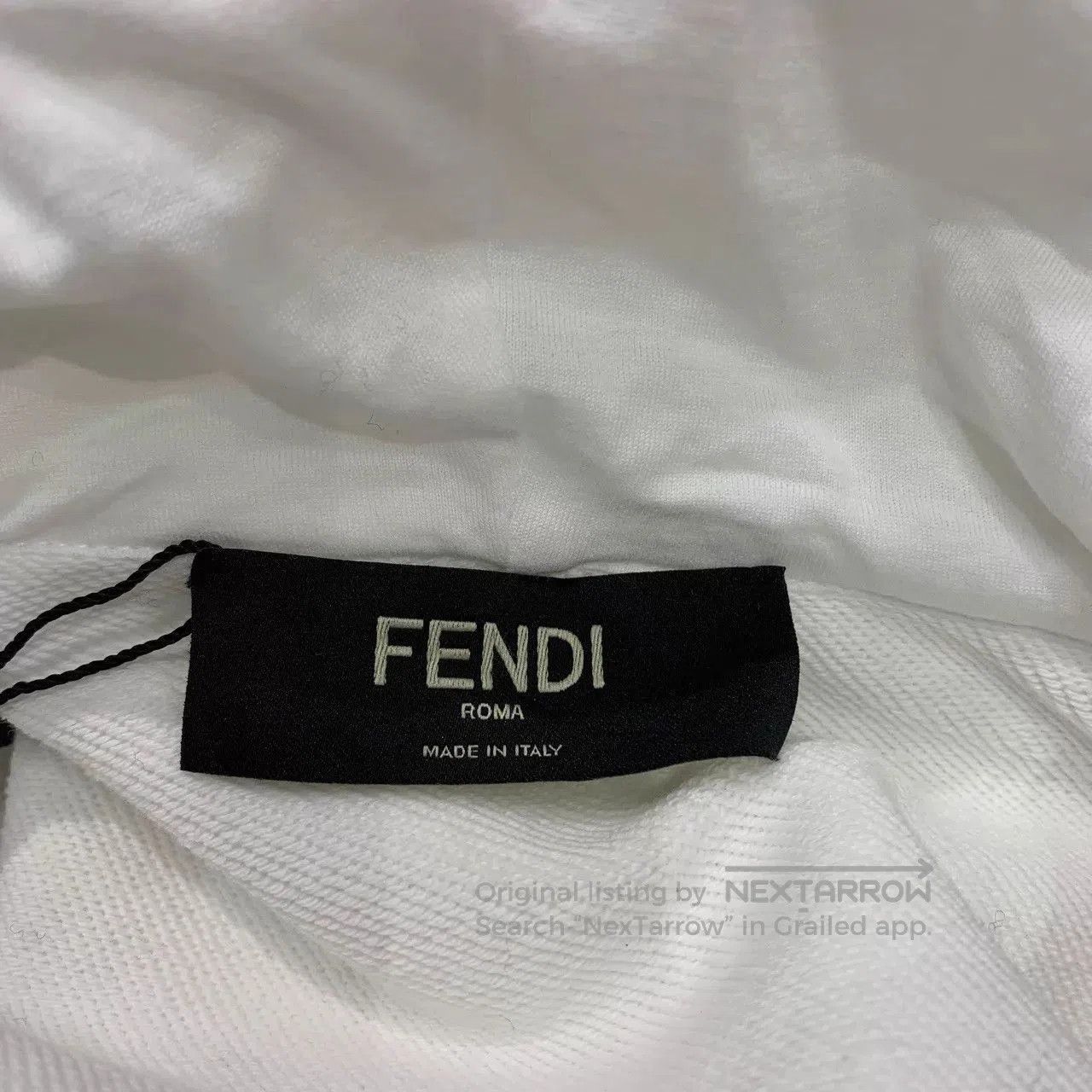 Fendi White Zip-Up Hoodie with Eye Print. Size US M / EU 48-50 / 2 - 4 Thumbnail