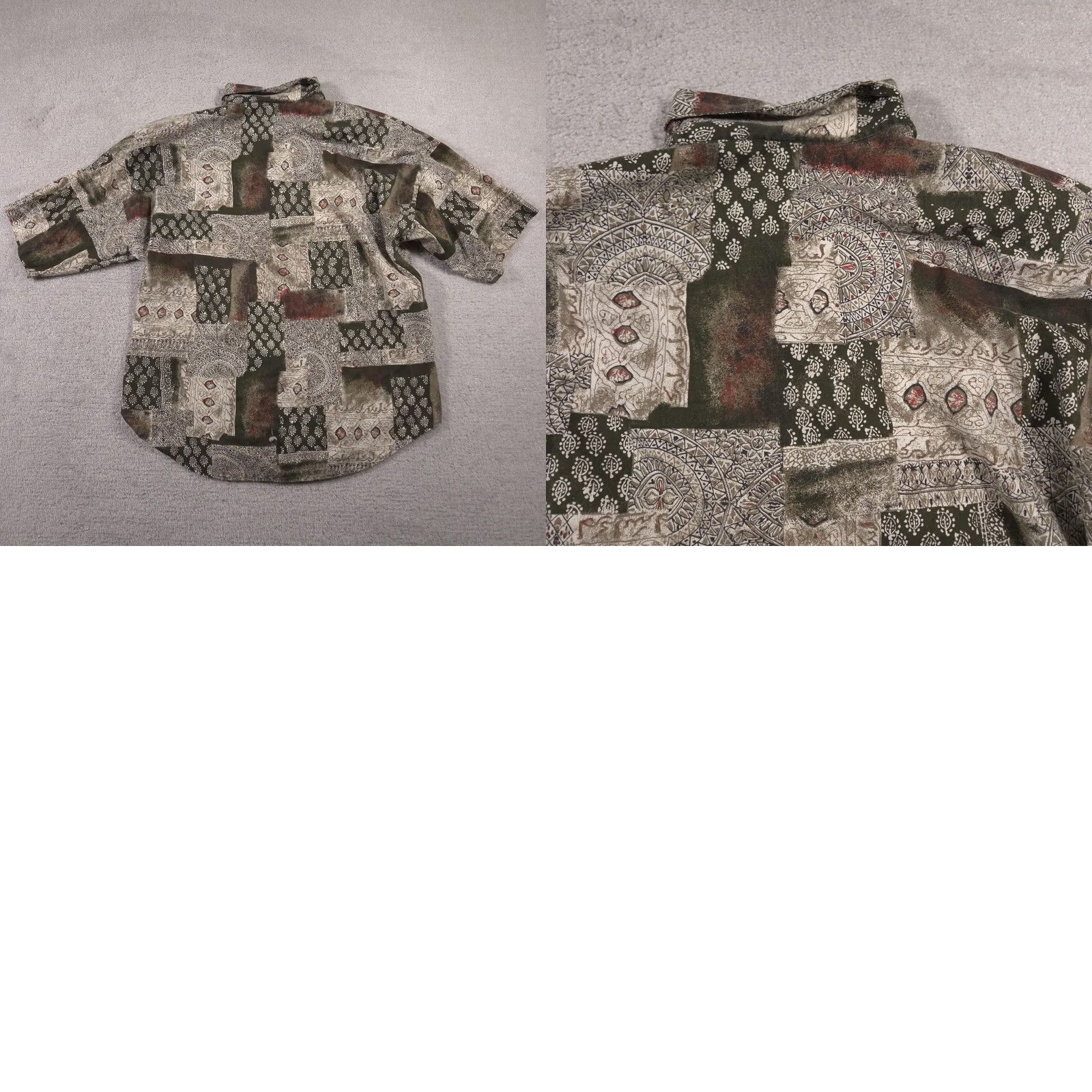 Vintage VINTAGE Act III Shirt Womens 18W Plus Geometric Print Button-Up Short Sleeve USA 90s Size XXL / US 16-18 / IT 52-54 - 9 Thumbnail
