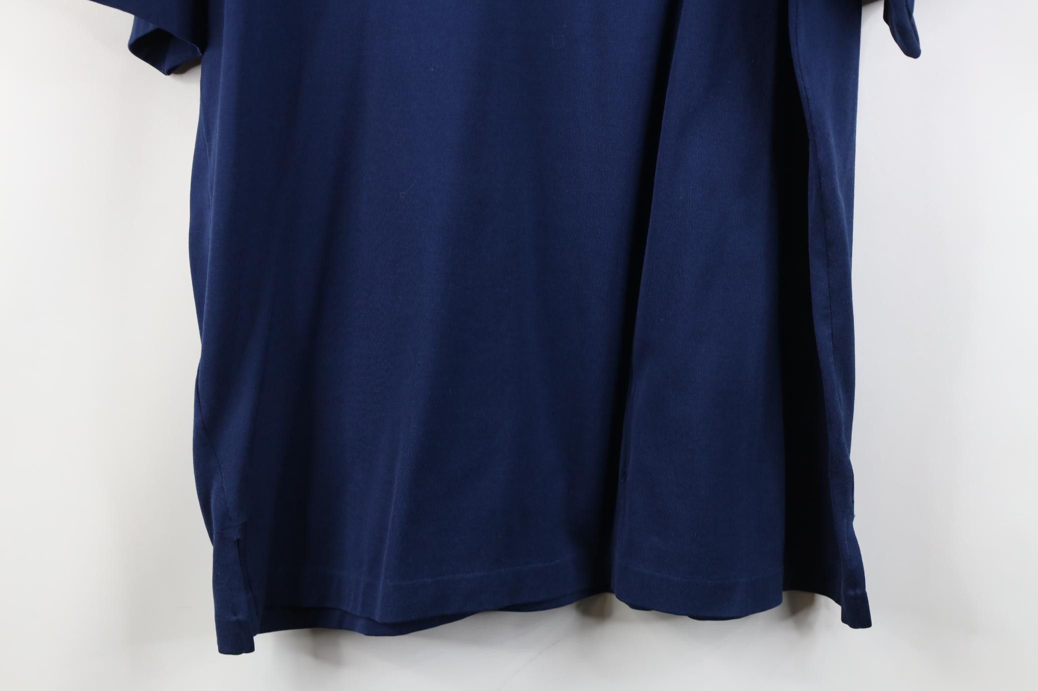 Vintage Vintage 70s Streetwear Collared Golf Polo Shirt Navy Blue Size US XL / EU 56 / 4 - 11 Thumbnail