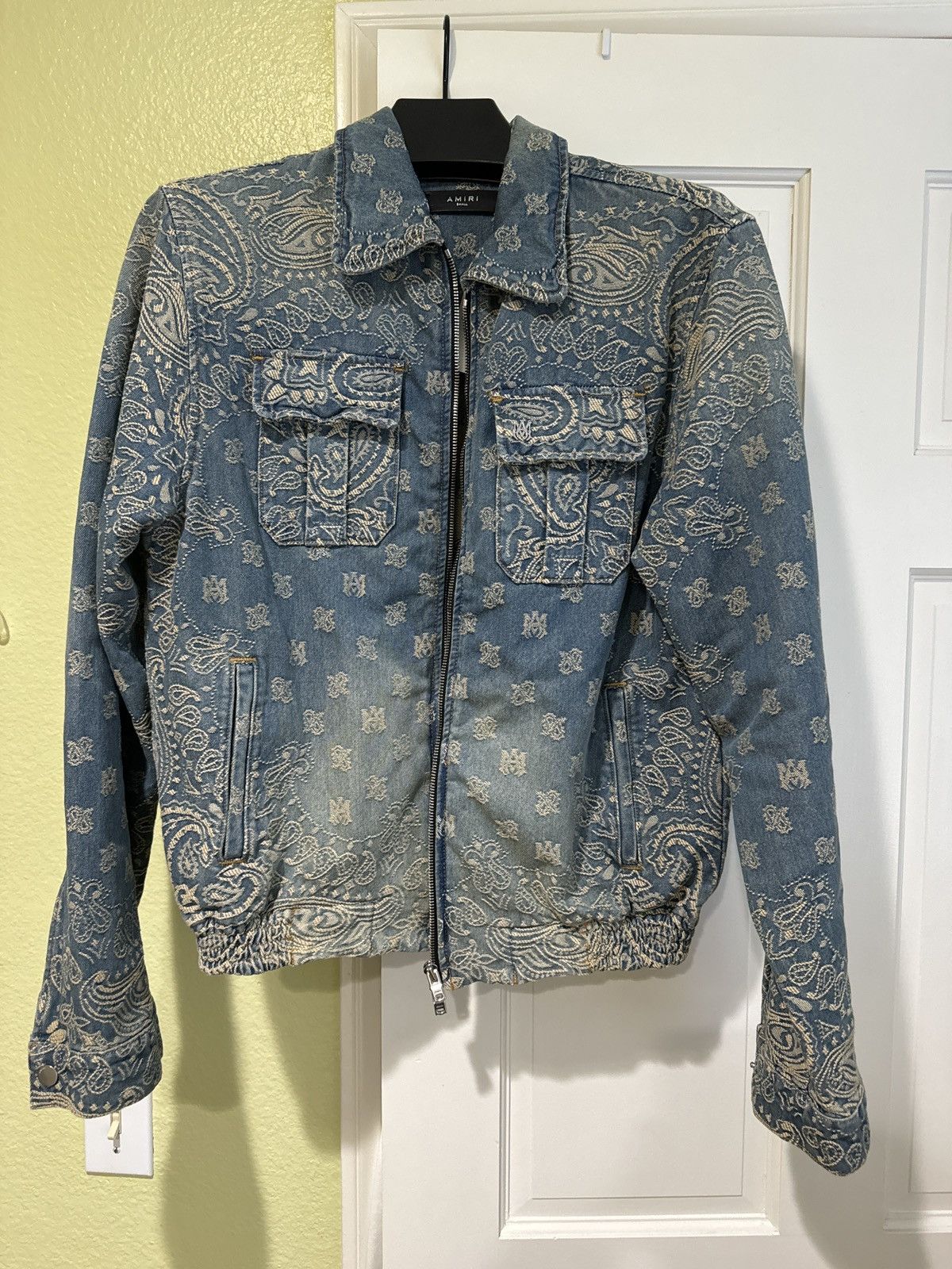 Amiri Amiri Bandana Pattern Denim Jacket Size US S / EU 44-46 / 1 - 2 Thumbnail