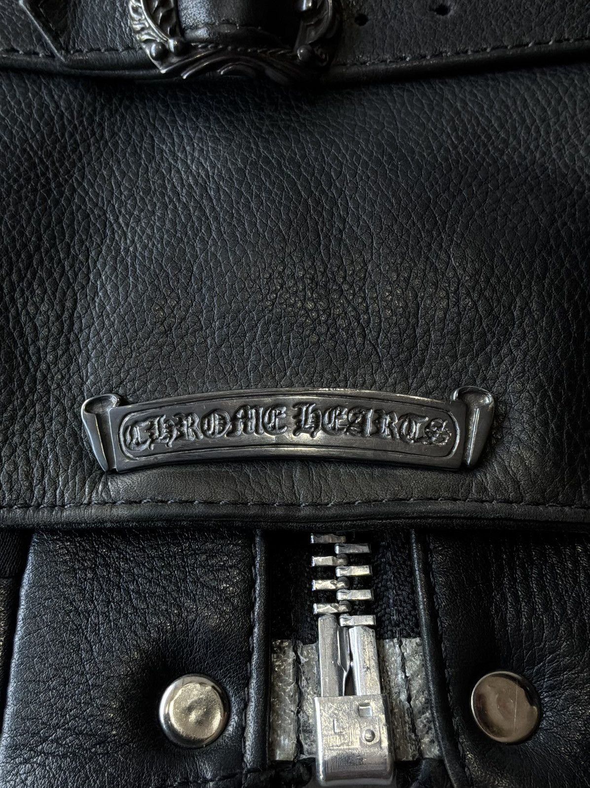 Chrome Hearts 90s Chrome Hearts - Filigree Cross Leather Vest Size US S / EU 44-46 / 1 - 12 Thumbnail