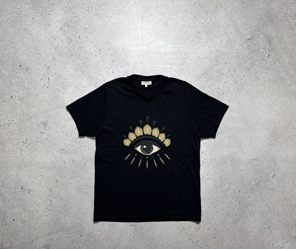Kenzo Paris Eye Big Logo Black T-Shirt Size L
