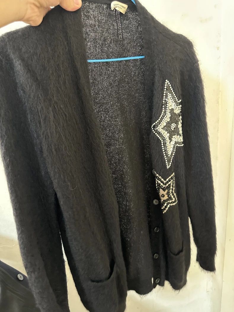 Saint Laurent Paris YSL Black Star Embellished Cardigan- Size US M / EU 48-50 / 2 - 3 Thumbnail