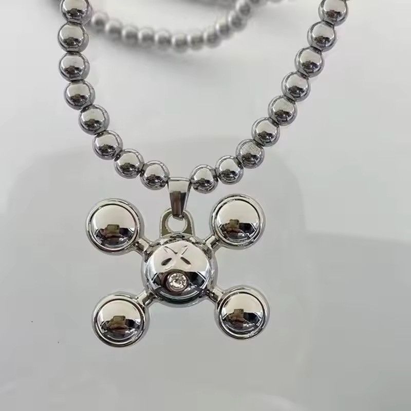 Jewelry Harajuku Quadangle Ball Pendant Necklace Y2K Size ONE SIZE - 8 Thumbnail