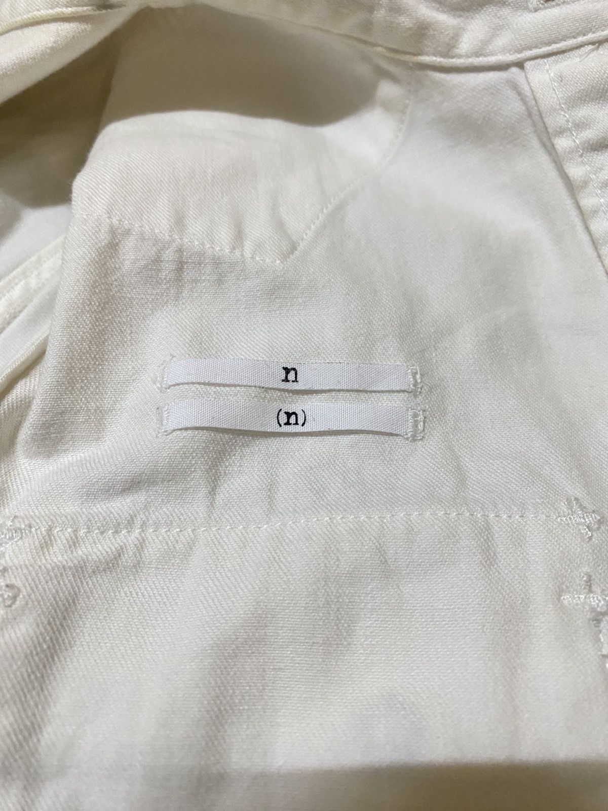 Number (N)ine Takahiro Miyashita Pearl Snap Button Off White Denim Shirt Size US M / EU 48-50 / 2 - 8 Thumbnail