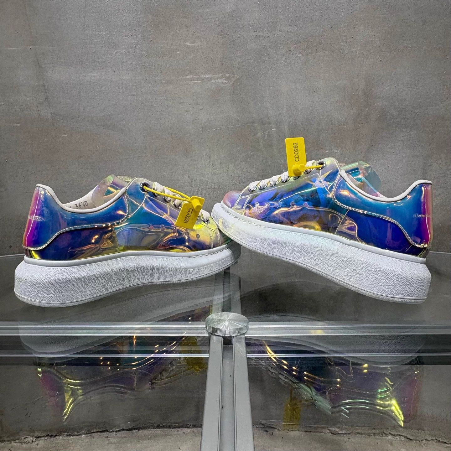 Alexander McQueen AMQ Laser Platform Sneaker EUR 36.5 New Box CD0291 Size US 6 / IT 36 - 5 Thumbnail