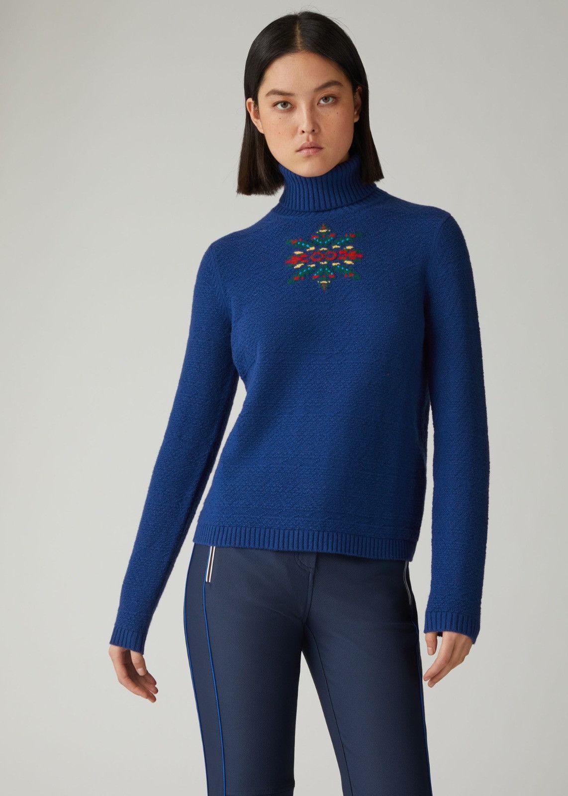 Loro Piana o1srvl11e0125 Bernina Baby Cashmere Sweater in Blue Size L / US 10 / IT 46 - 2 Thumbnail