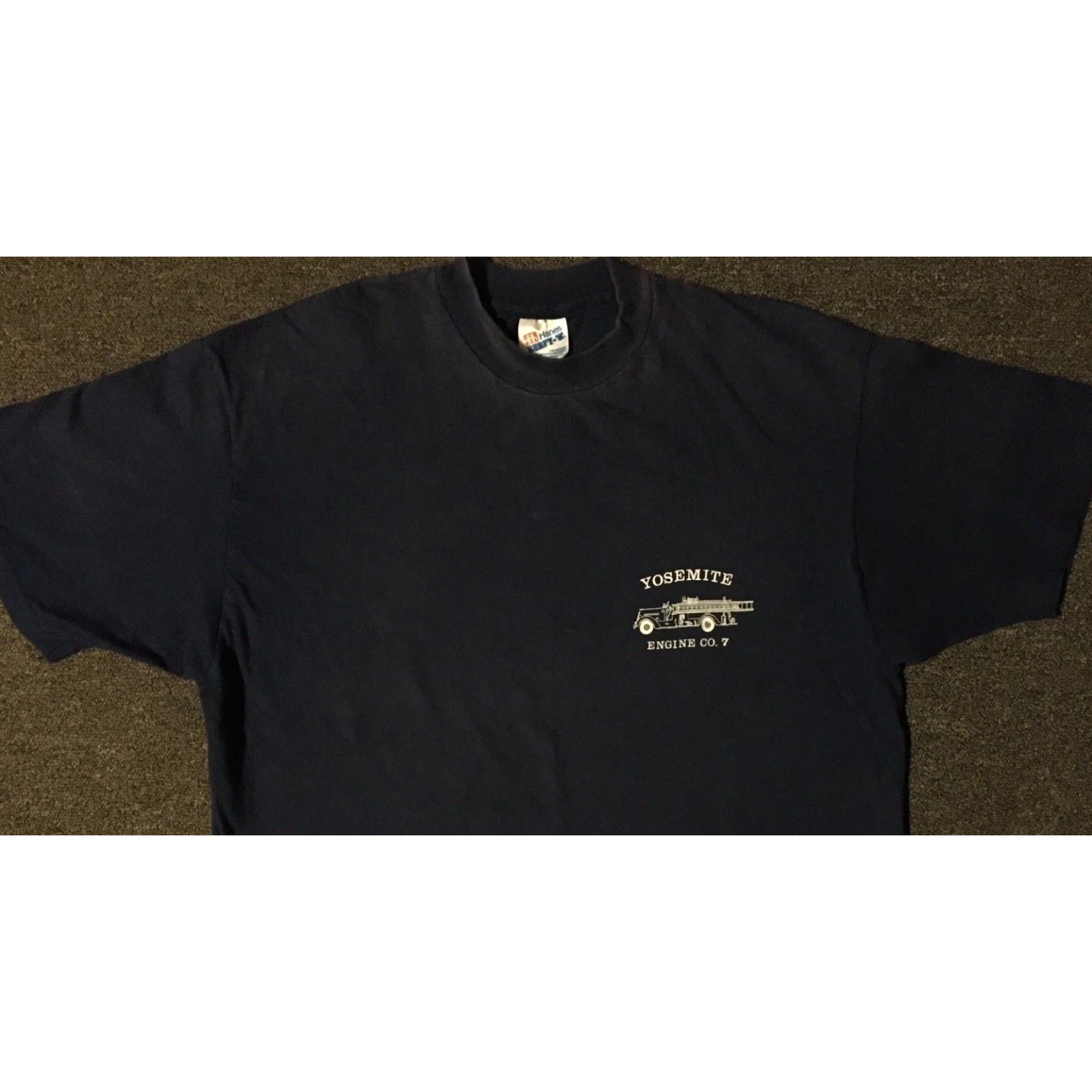 Vintage VINTAGE Yosemite National Park Fire Dept Faded Shirt XL Blue Single Stitch T-Shirt Men USA 90s Biker Military Fire Fighter Flames 90s Grunge Socks? Size US XL / EU 56 / 4 - 7 Thumbnail