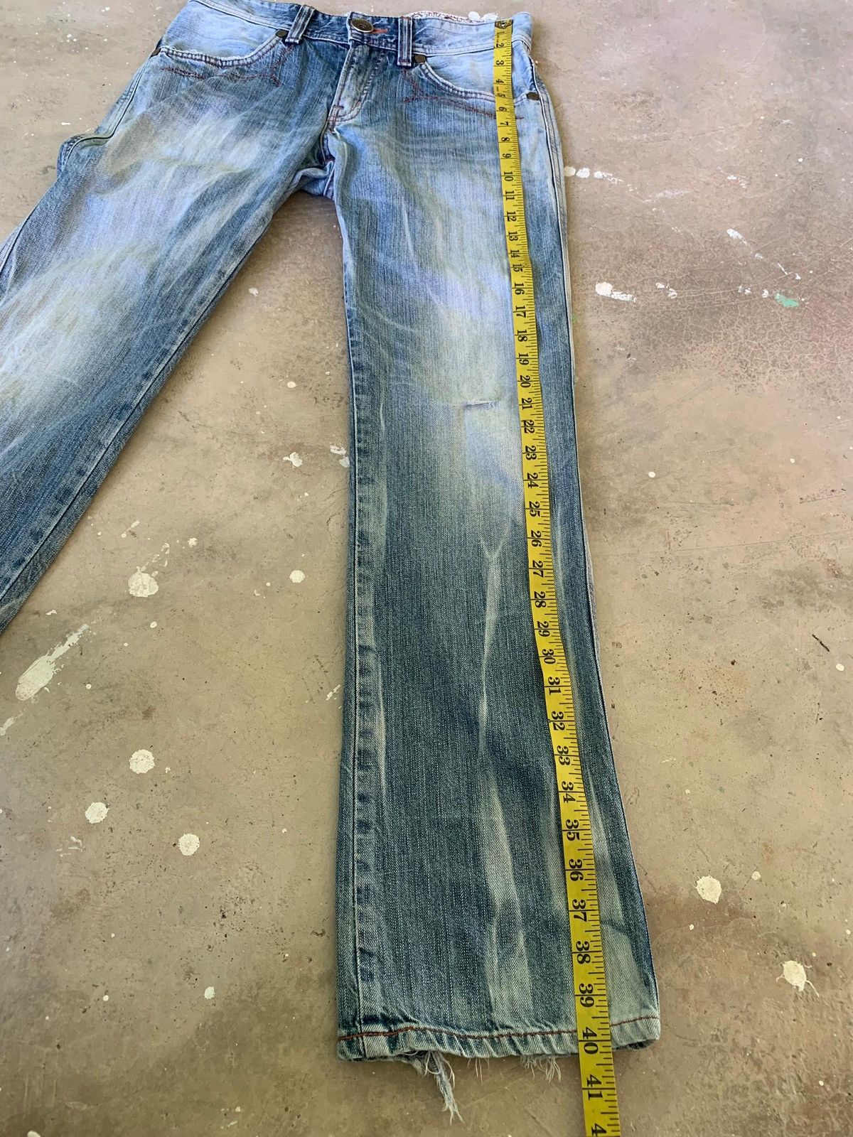 Edwin Edwin 503 Blue Trip Flap Pocket Distressed Denim Size US 30 / EU 46 - 15 Thumbnail