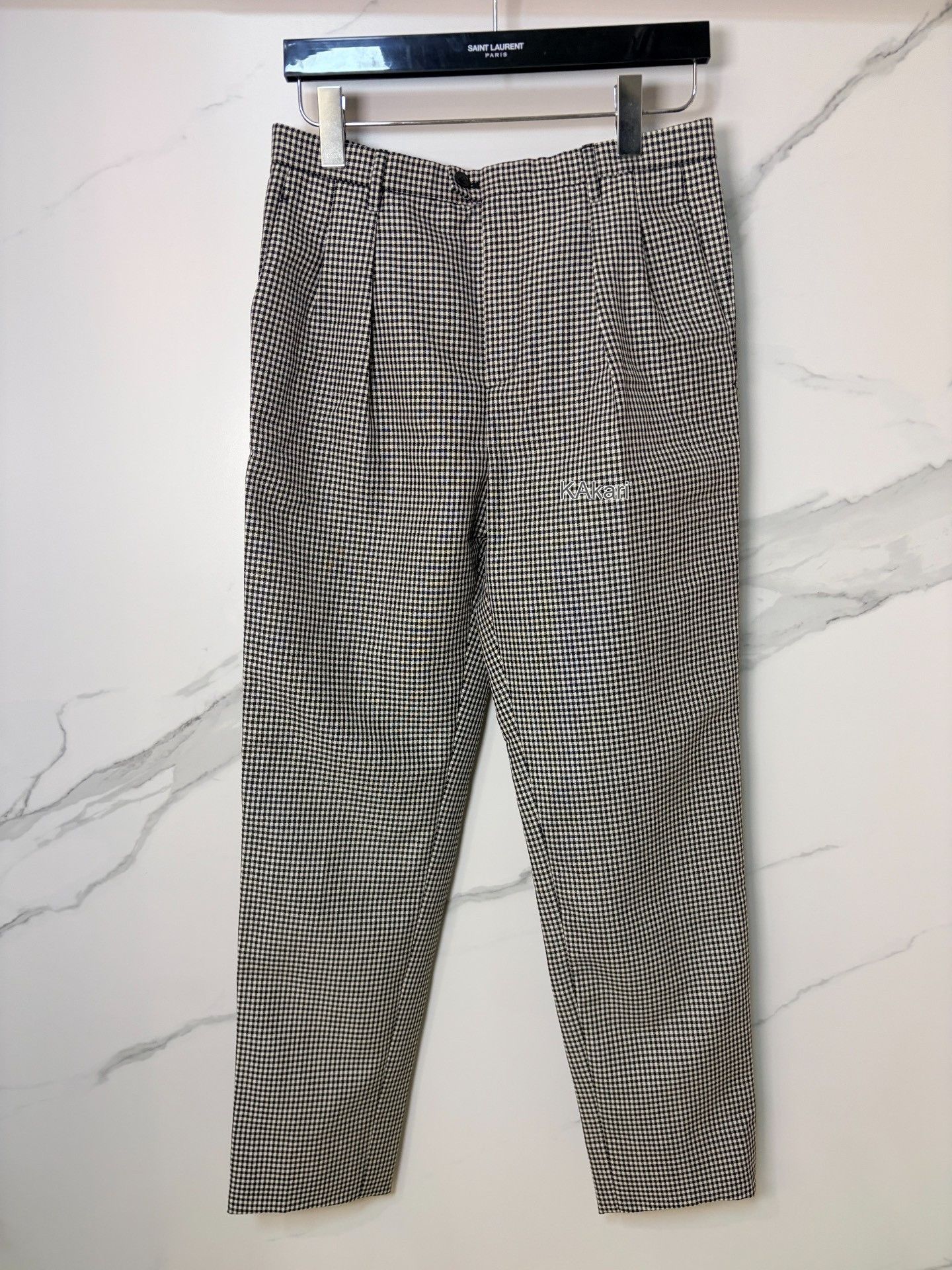 Saint Laurent Paris Saint Laurent 22SS Houndstooth Tailored Pants Size US 30 / EU 46 - 1 Thumbnail