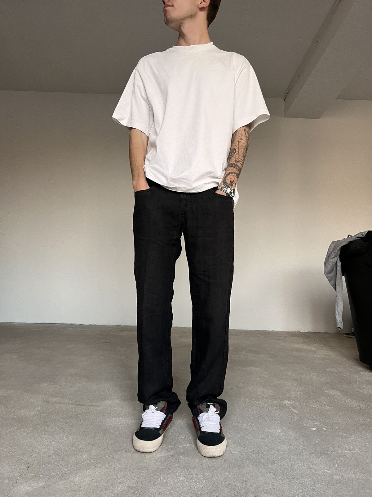 Dolce & Gabbana 90s Vintage Dolce&Gabbana Pants Linen Size US 29 - 4 Thumbnail
