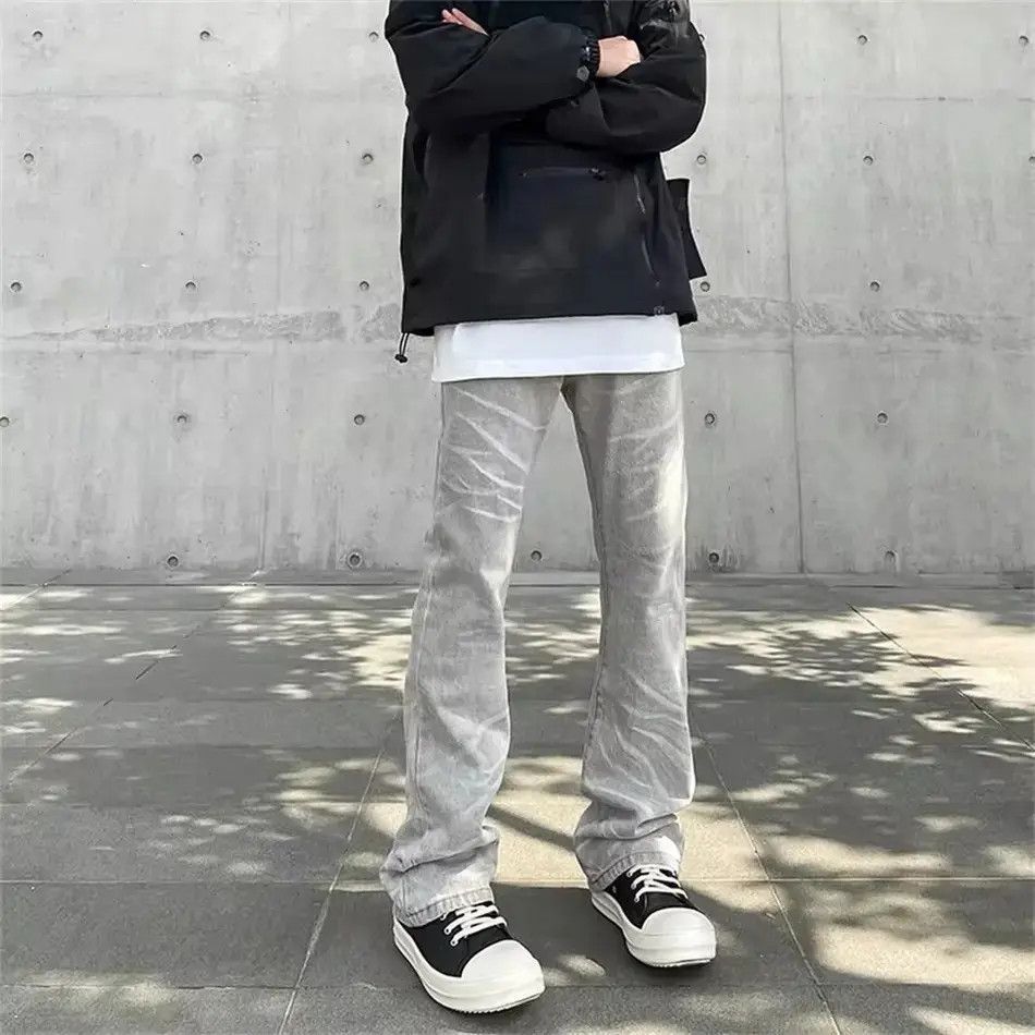 Japanese Brand × Jean Avant garde fashion washed damage flared jeans pants Size US 28 / EU 44 - 3 Thumbnail
