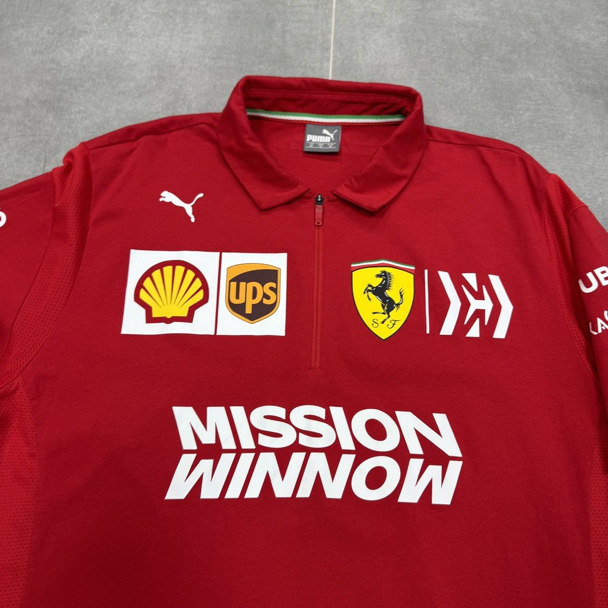 Puma Puma Scuderia Ferrari Mission Winnow Formula One Polo Shirt Size US XL / EU 56 / 4 - 7 Thumbnail