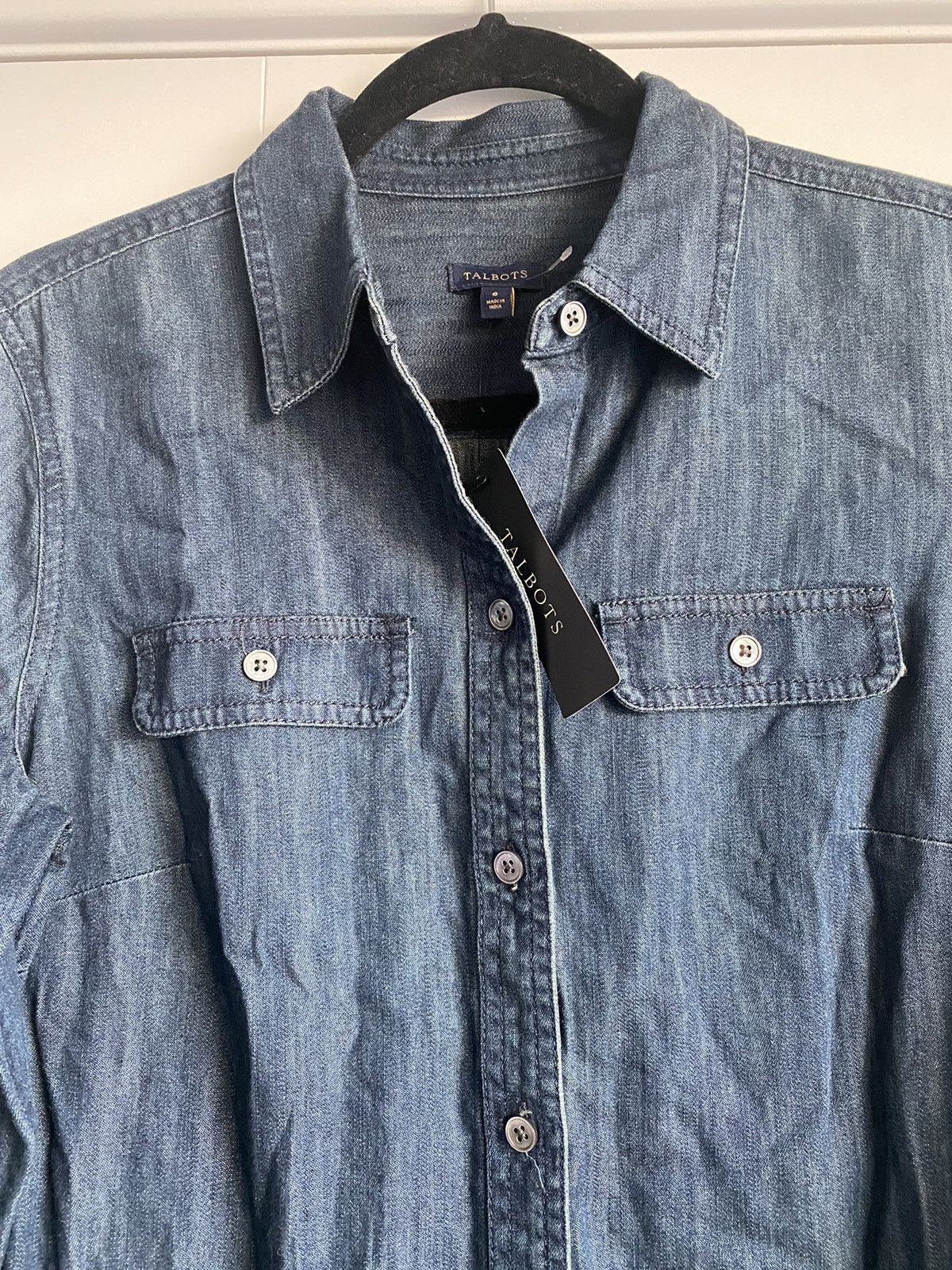 Talbots Talbots Sz6Long Roll Tab Sleeve denim tie waist Dress NWT Size M / US 6-8 / IT 42-44 - 5 Thumbnail