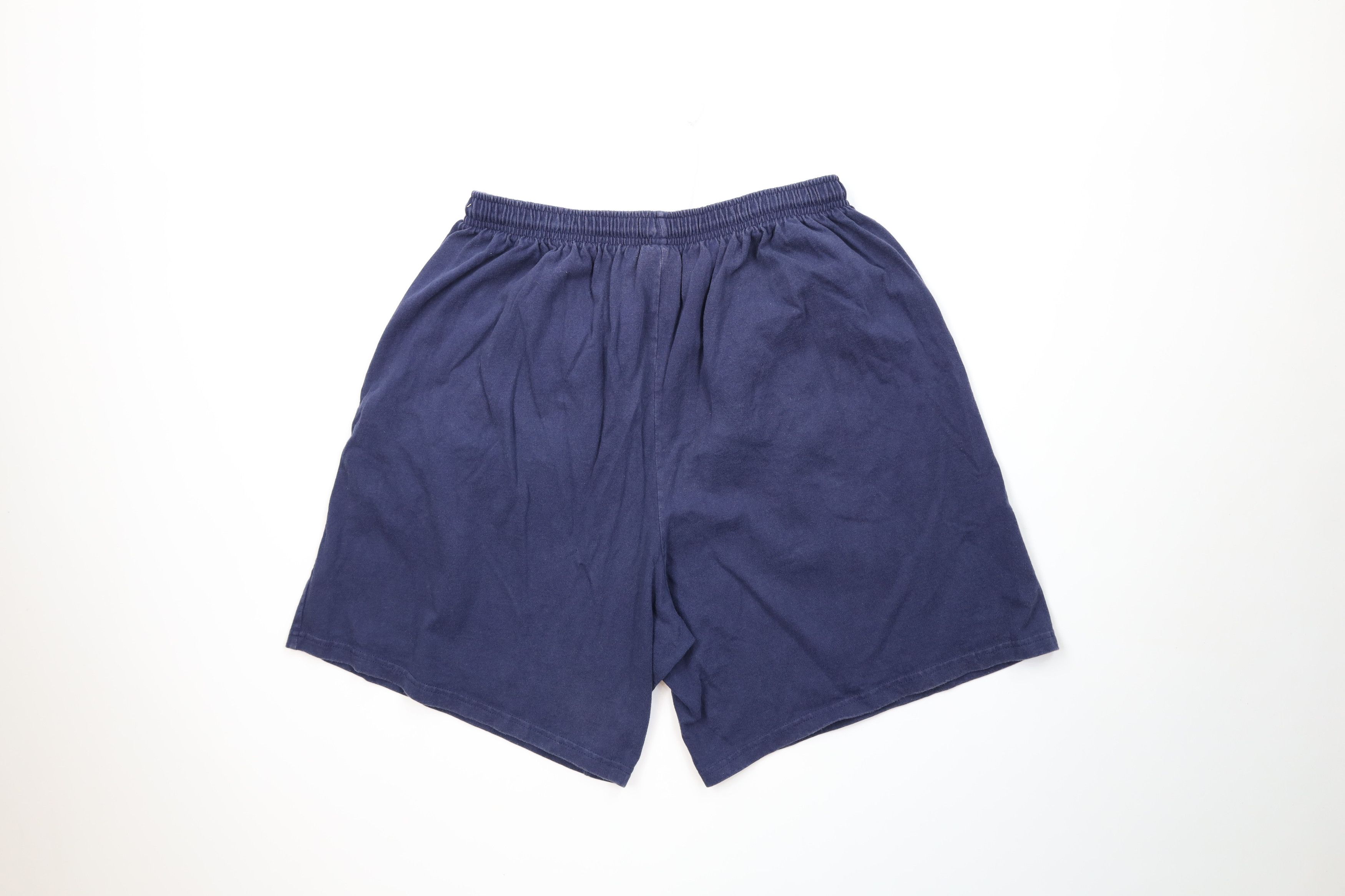 Vintage Vintage 90s Streetwear Cotton Above Knee Dad Shorts Blue Size US 36 / EU 52 - 8 Thumbnail