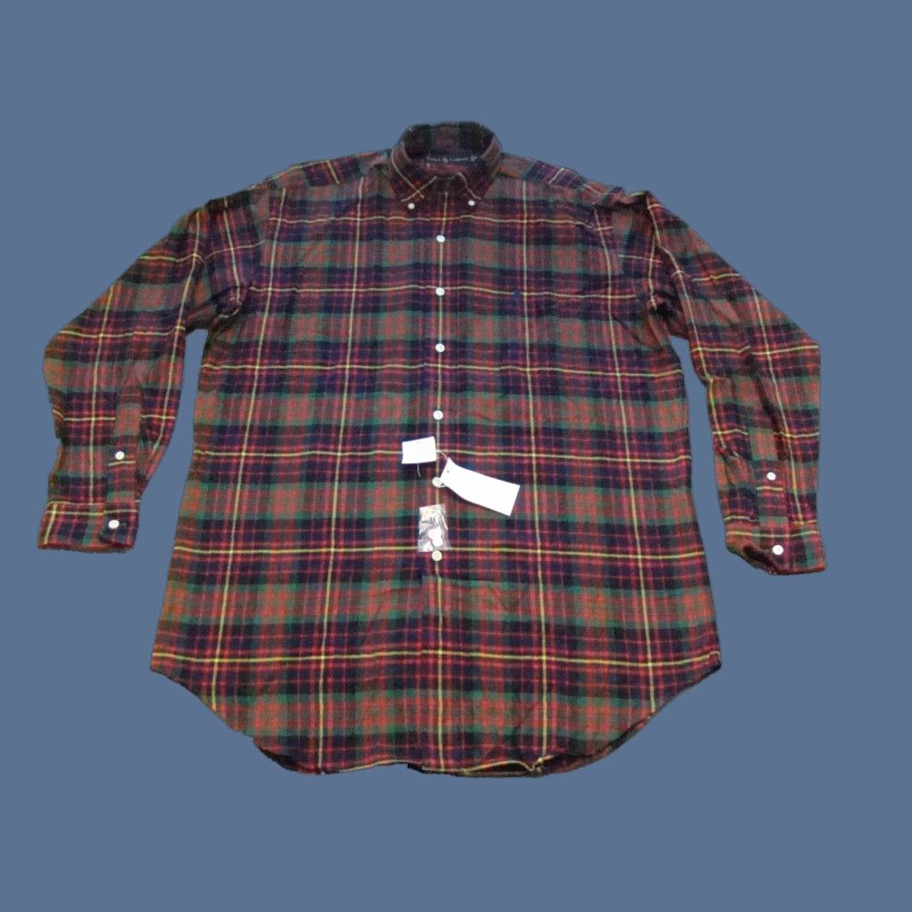 Polo Ralph Lauren VINTAGE Polo Ralph Lauren Blake Mens Large Christmas Plaid Flannel Shirt Size US L / EU 52-54 / 3 - 1 Thumbnail