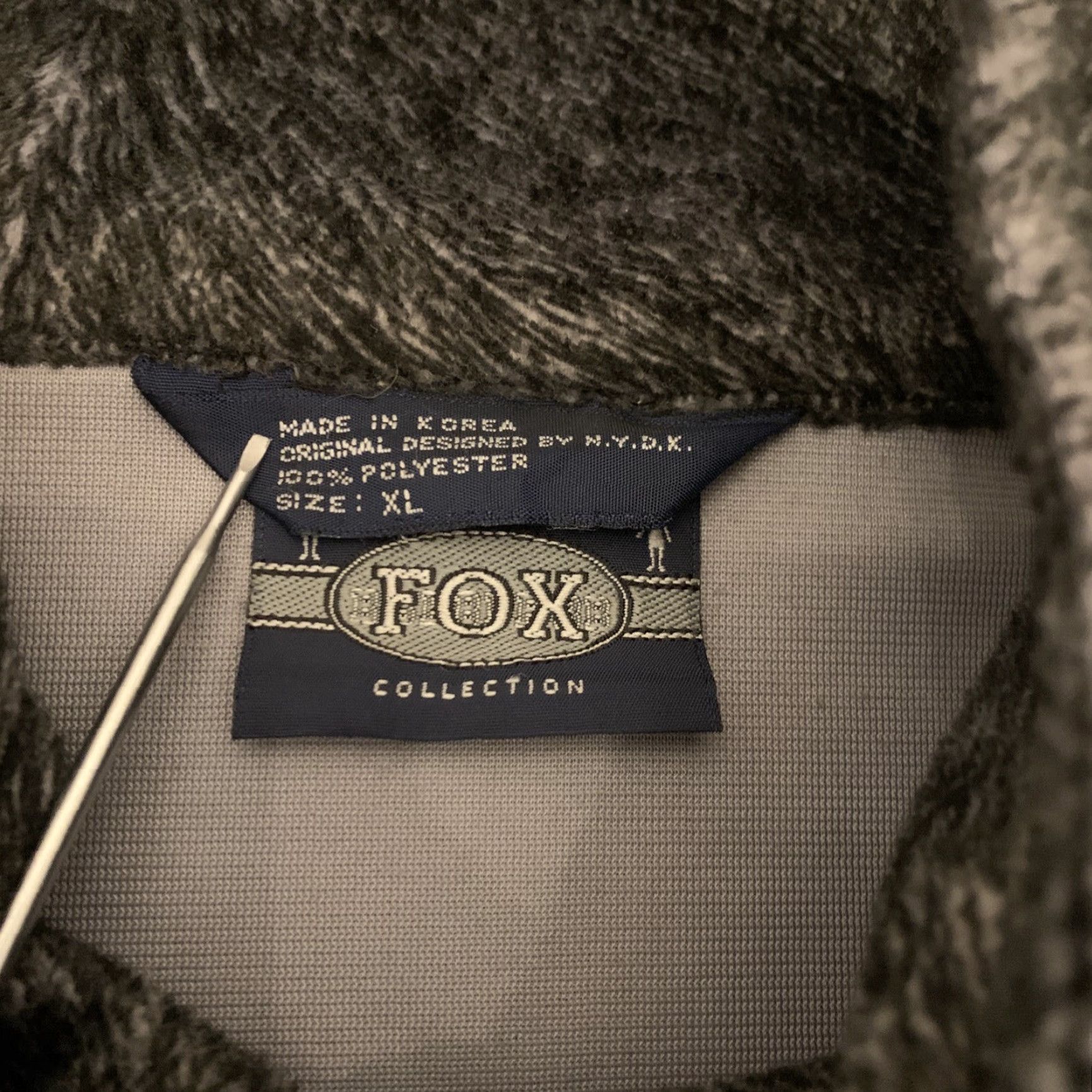 Vintage Vintage Original Fox Collection Gray Full Zip Hipster Retro Jacket Men's Sz XL Size US XL / EU 56 / 4 - 4 Thumbnail