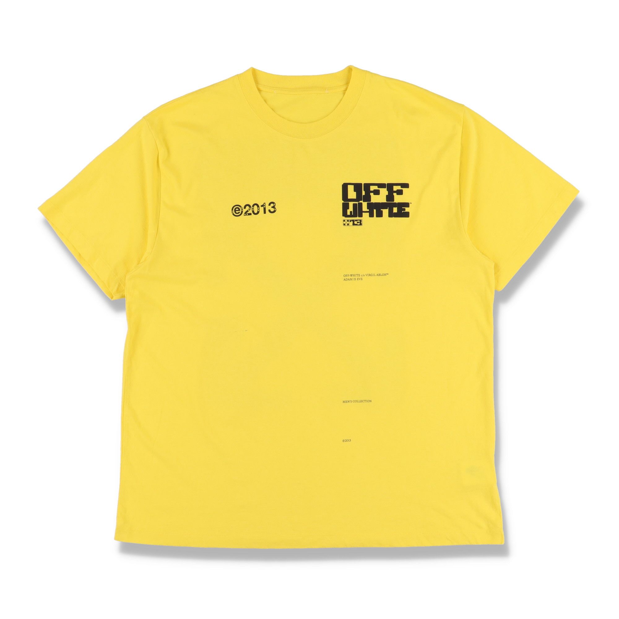 Off-White Yellow Adam Is Eve Logo Arrows Oversized T-shirt Size US XXS / EU 40 - 5 Thumbnail
