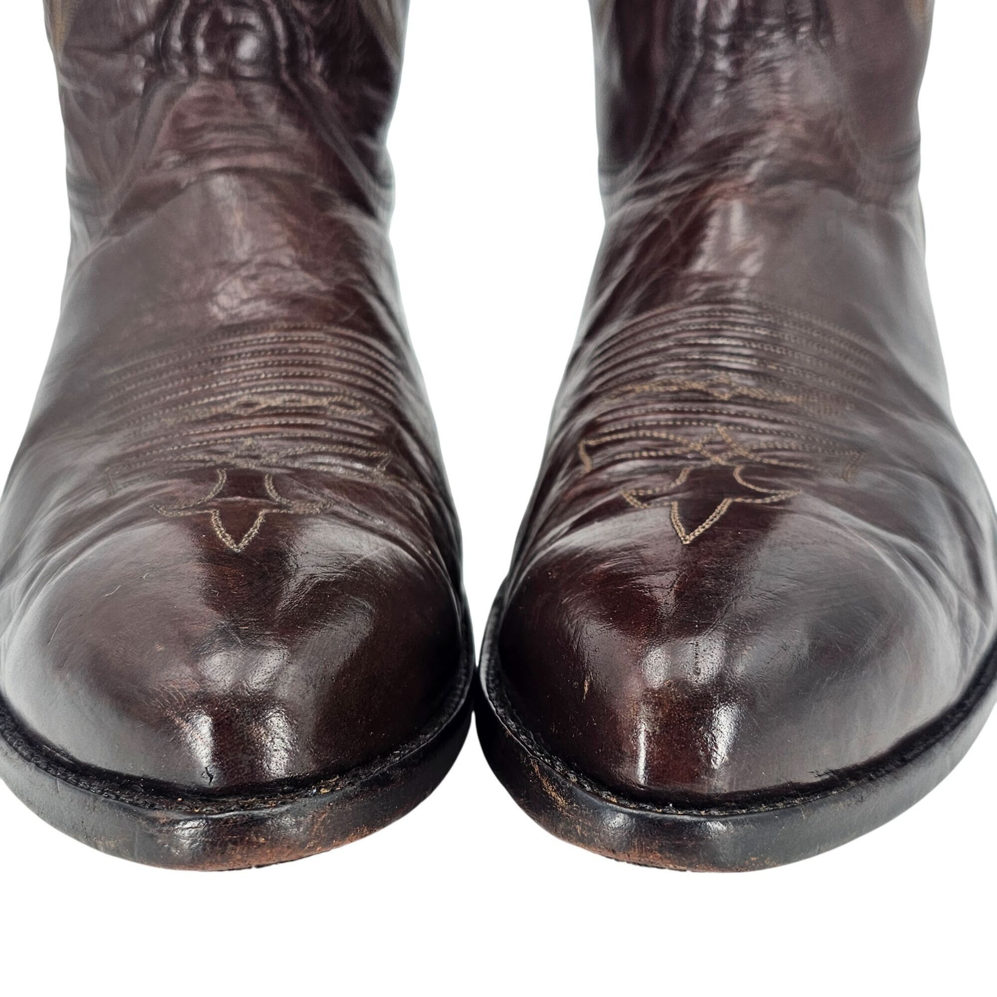 Other Tres Outlaws Falconhead Mens sz 15 Dark Brown Leather Custom Size US 15 / EU 48 - 12 Thumbnail