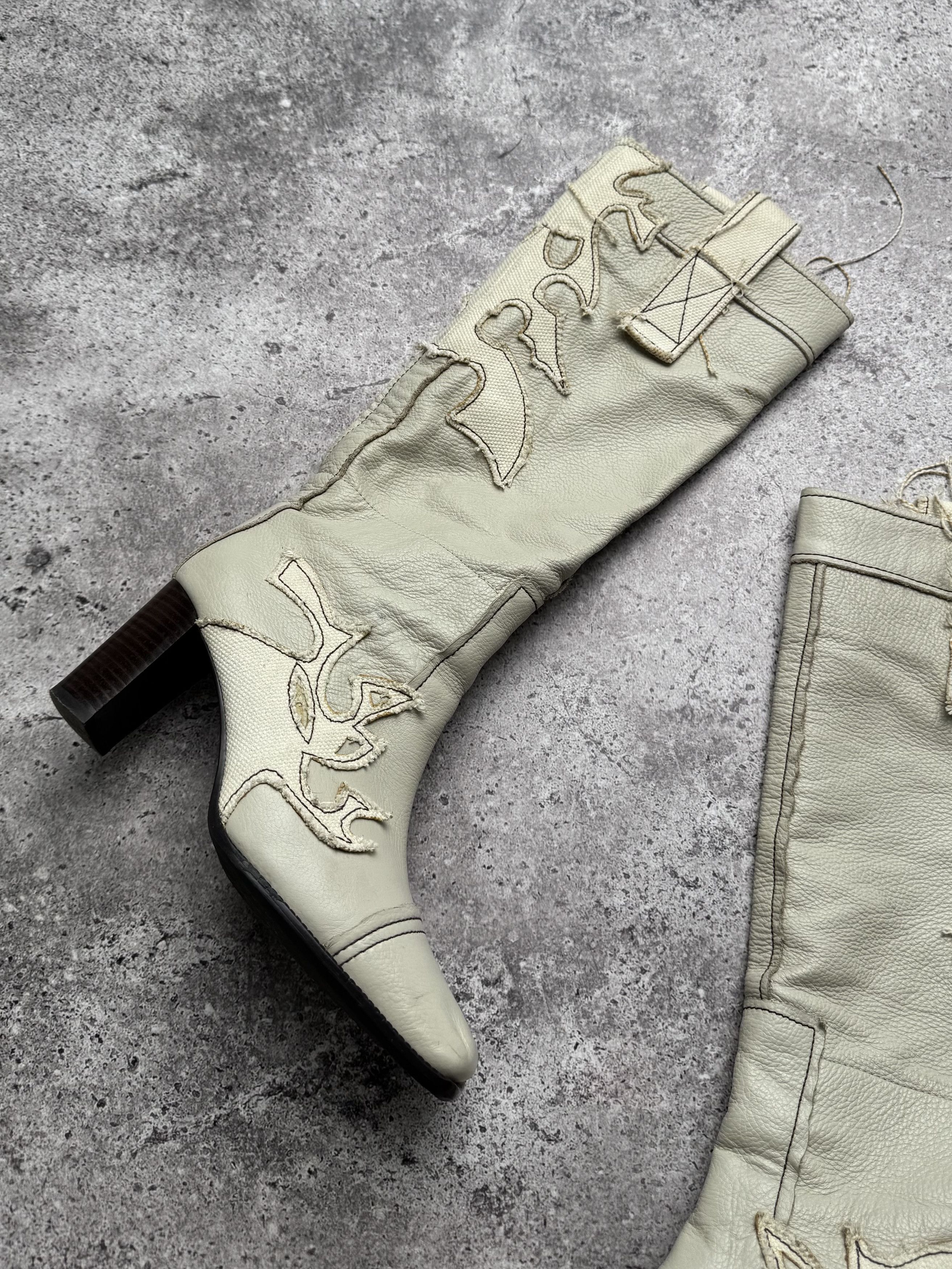 Vintage Vintage Leather Boots C5(V396)(E8) Size US 6 / IT 36 - 2 Thumbnail