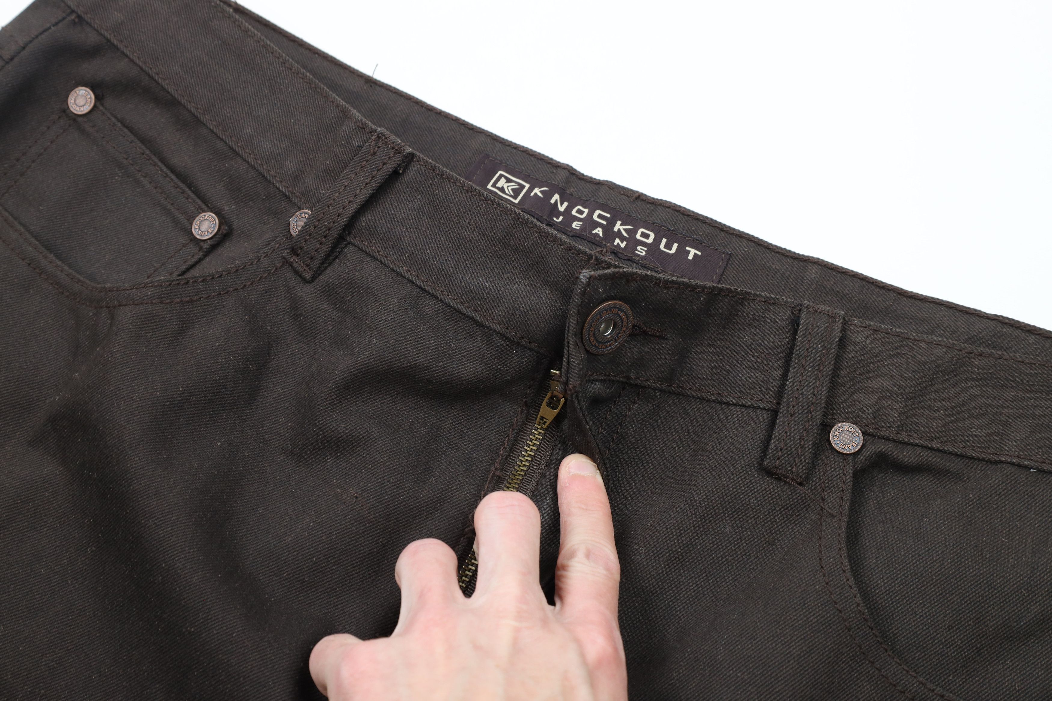 Vintage Vintage 90s Streetwear Cotton Baggy Wide Leg Jeans Brown Size US 42 / EU 58 - 7 Thumbnail