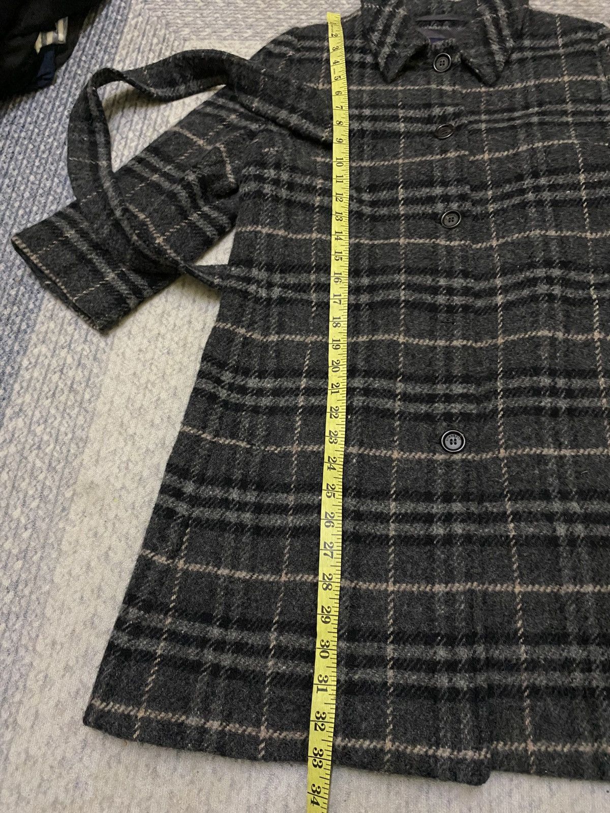 Burberry BURBERRY LONDON WOOL PLAID BELTED COAT Size M / US 6-8 / IT 42-44 - 17 Thumbnail