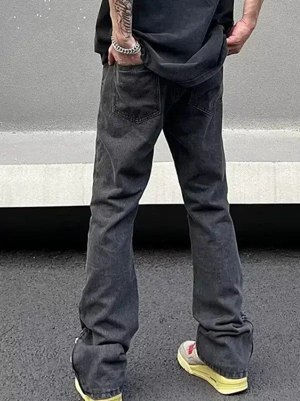 Japanese Brand Retro loose straight leg ripped jeans Size US 30 / EU 46 - 3 Thumbnail