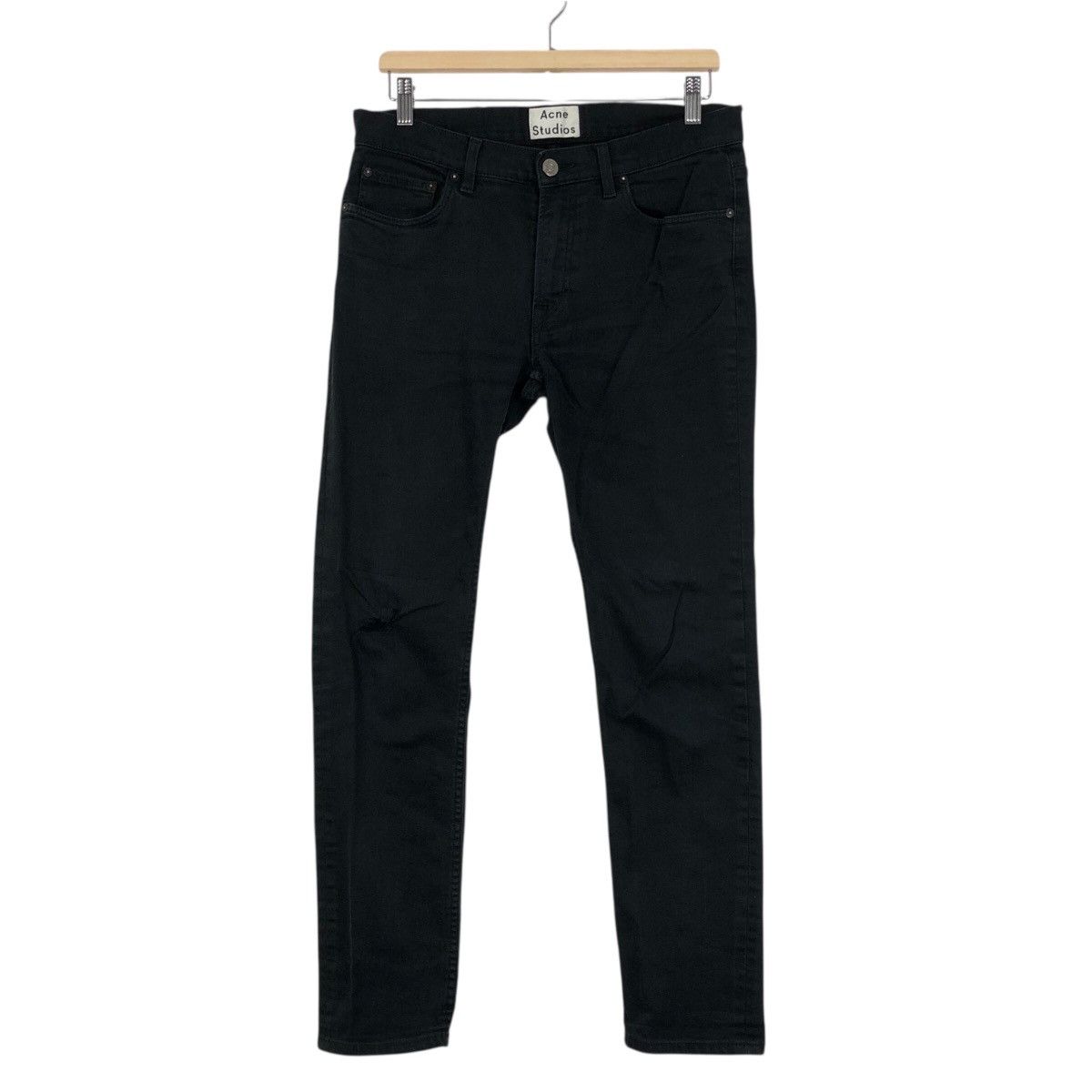 Acne Studios Luxury Swedish Designer ACNE STUDIOS Slim Fit Black Jeans Size US 33 - 1 Thumbnail