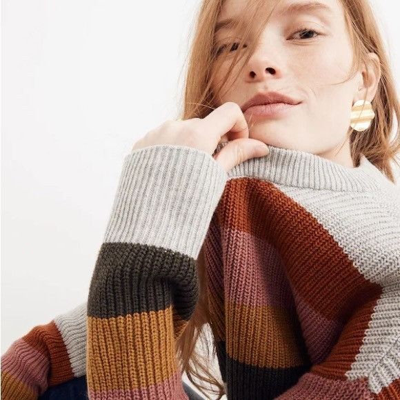 Madewell Madewell Patch Pocket Pullover Sweater in Walton Stripe XS Size XS / US 0-2 / IT 36-38 - 2 Thumbnail