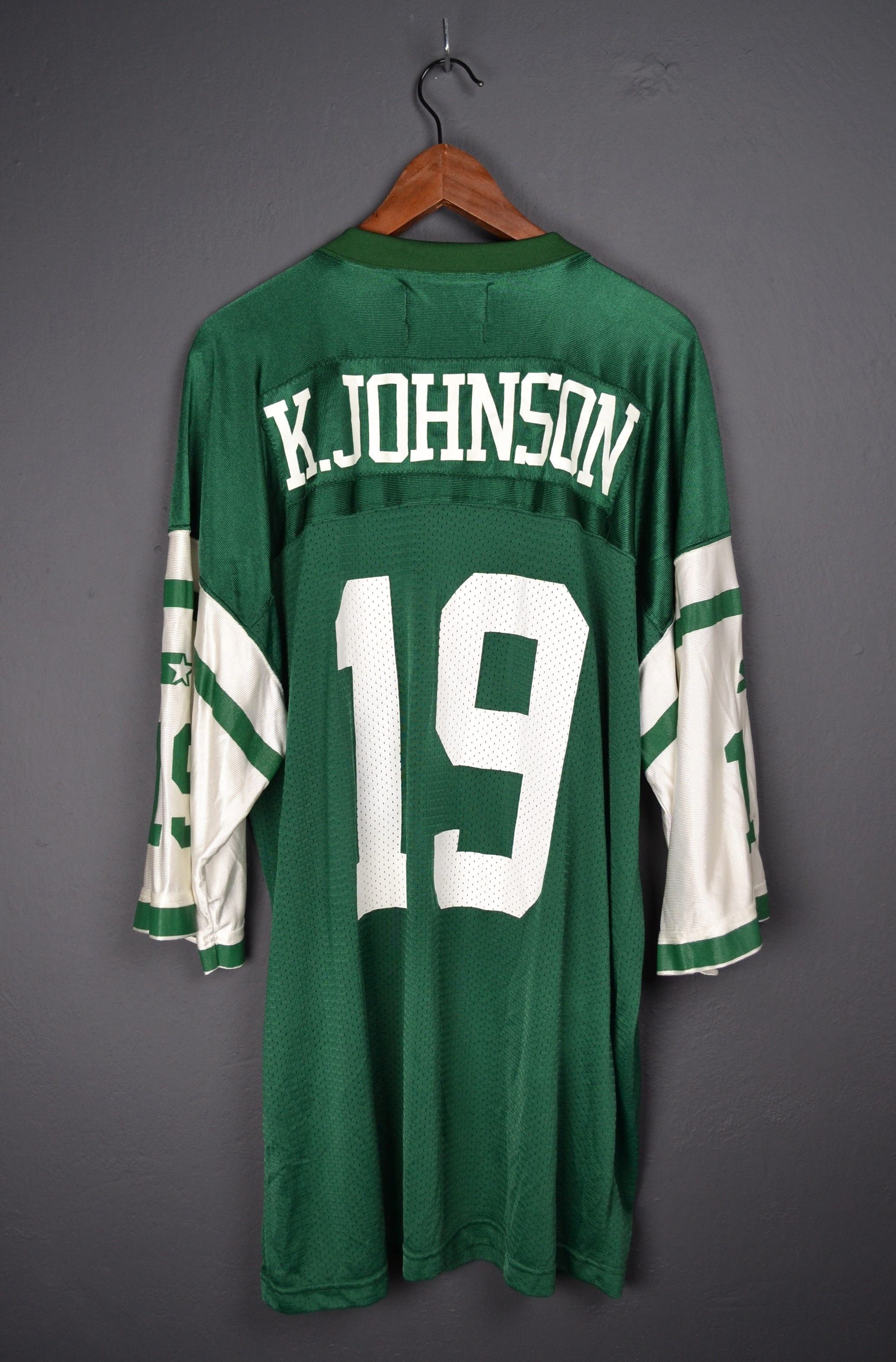 Starter Vintage New York Jets Keshawn Johnson 19 Jersey Starter NFL Size US XL / EU 56 / 4 - 8 Thumbnail